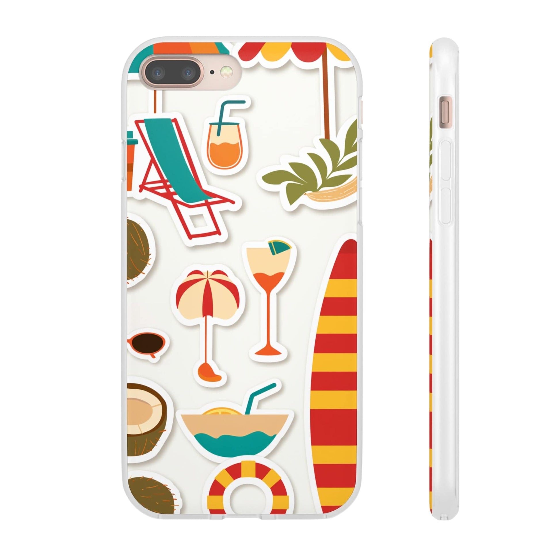 Printify Phone Case Clip Art Summer Vibes 3 Flexi Cases