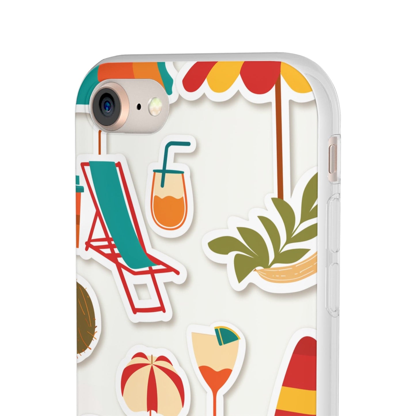 Printify Phone Case Clip Art Summer Vibes 3 Flexi Cases