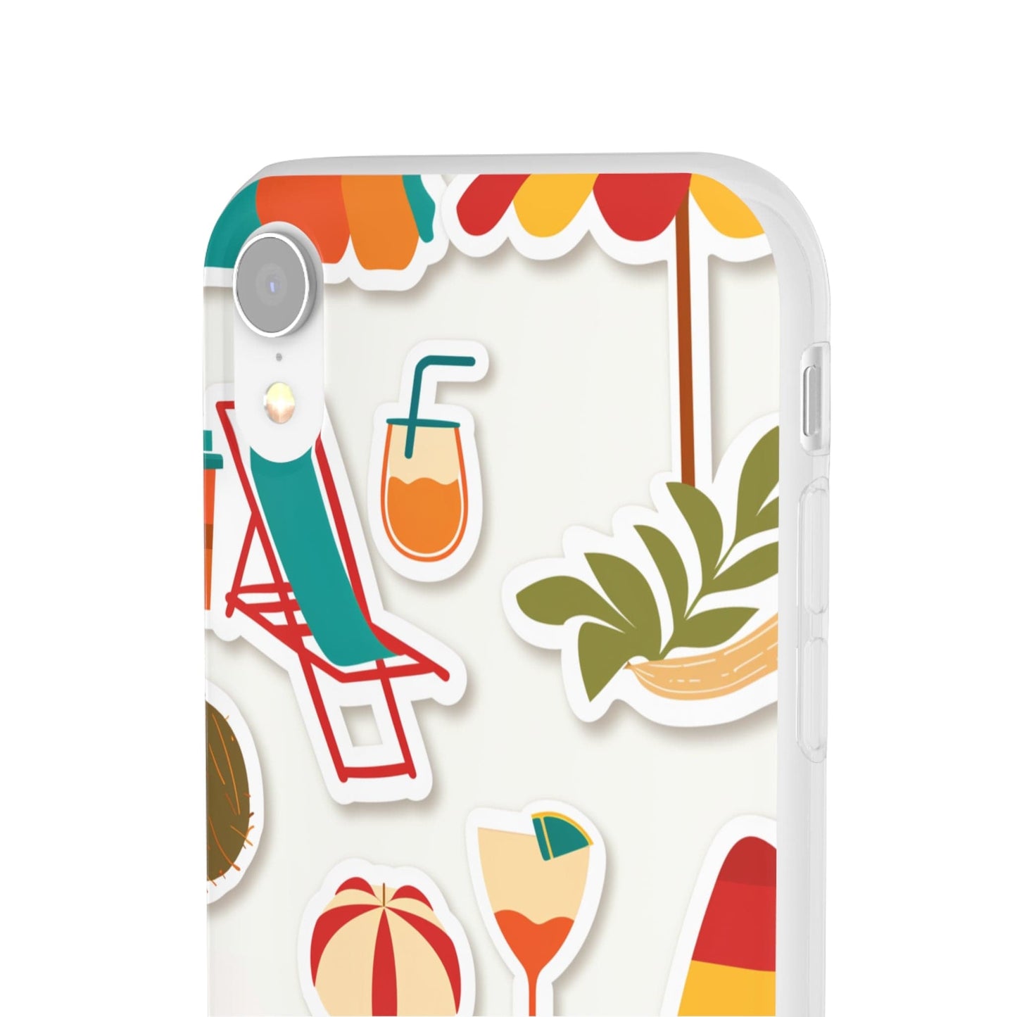 Printify Phone Case Clip Art Summer Vibes 3 Flexi Cases