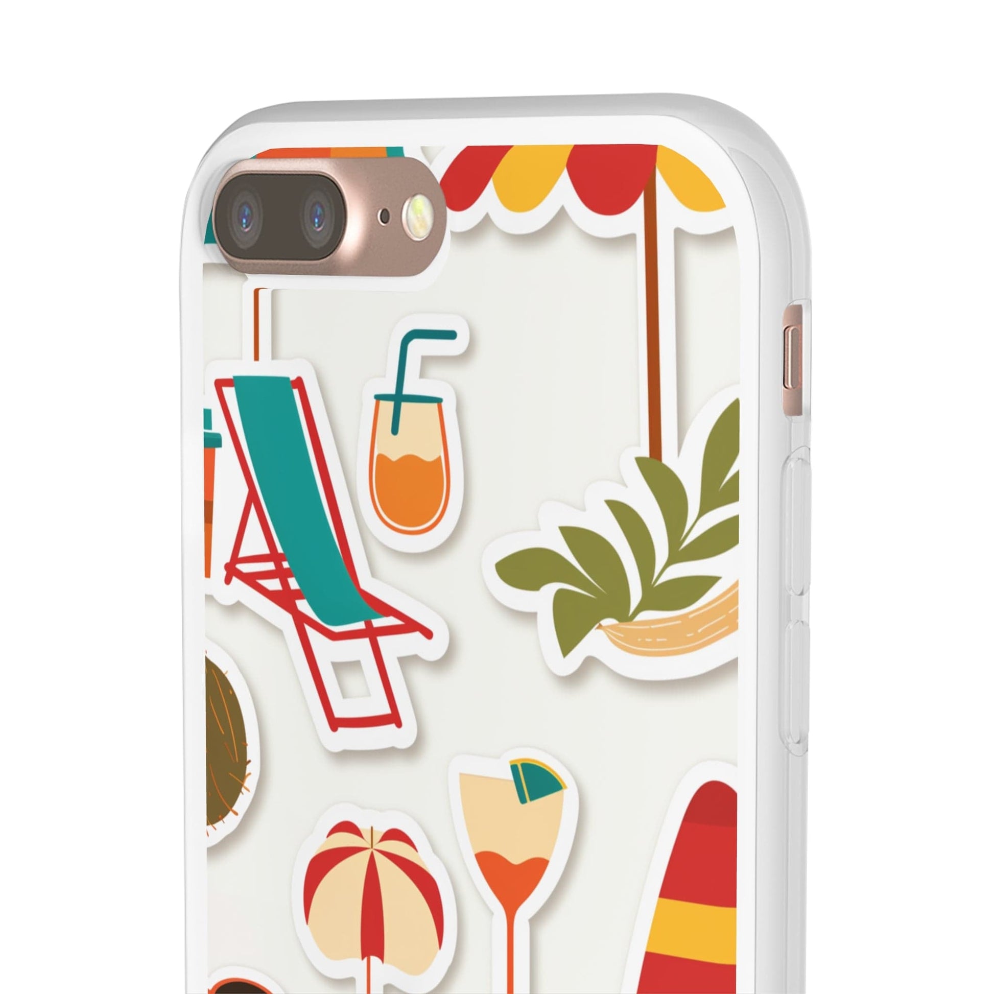 Printify Phone Case Clip Art Summer Vibes 3 Flexi Cases