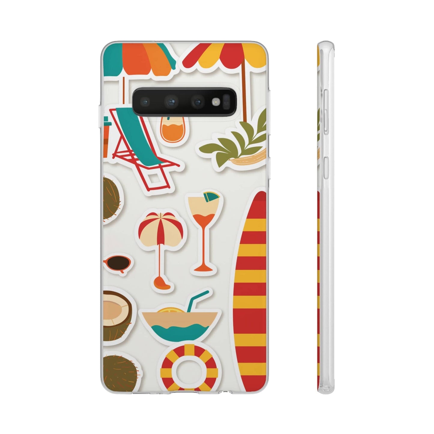 Printify Phone Case Clip Art Summer Vibes 3 Flexi Cases