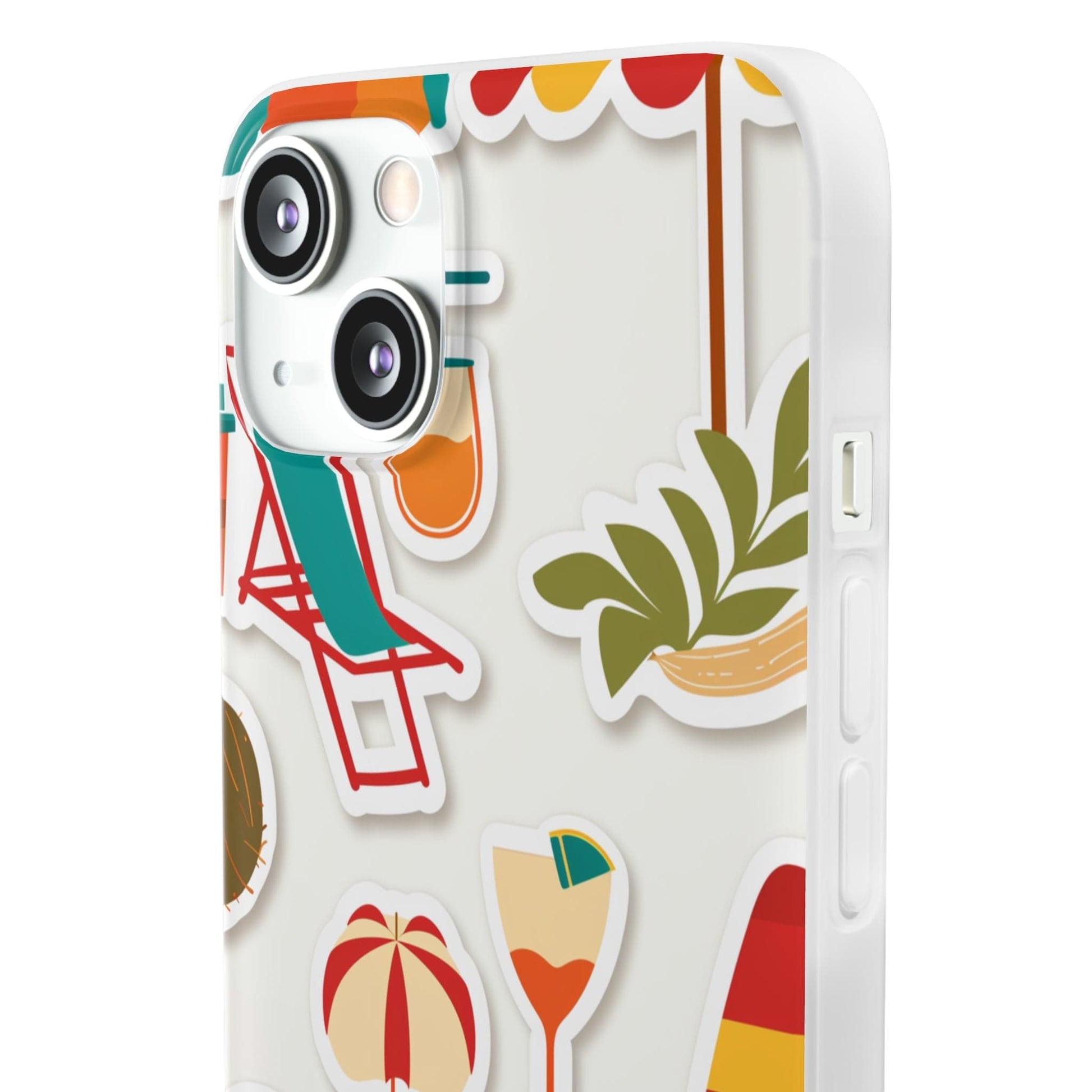 Printify Phone Case Clip Art Summer Vibes 3 Flexi Cases