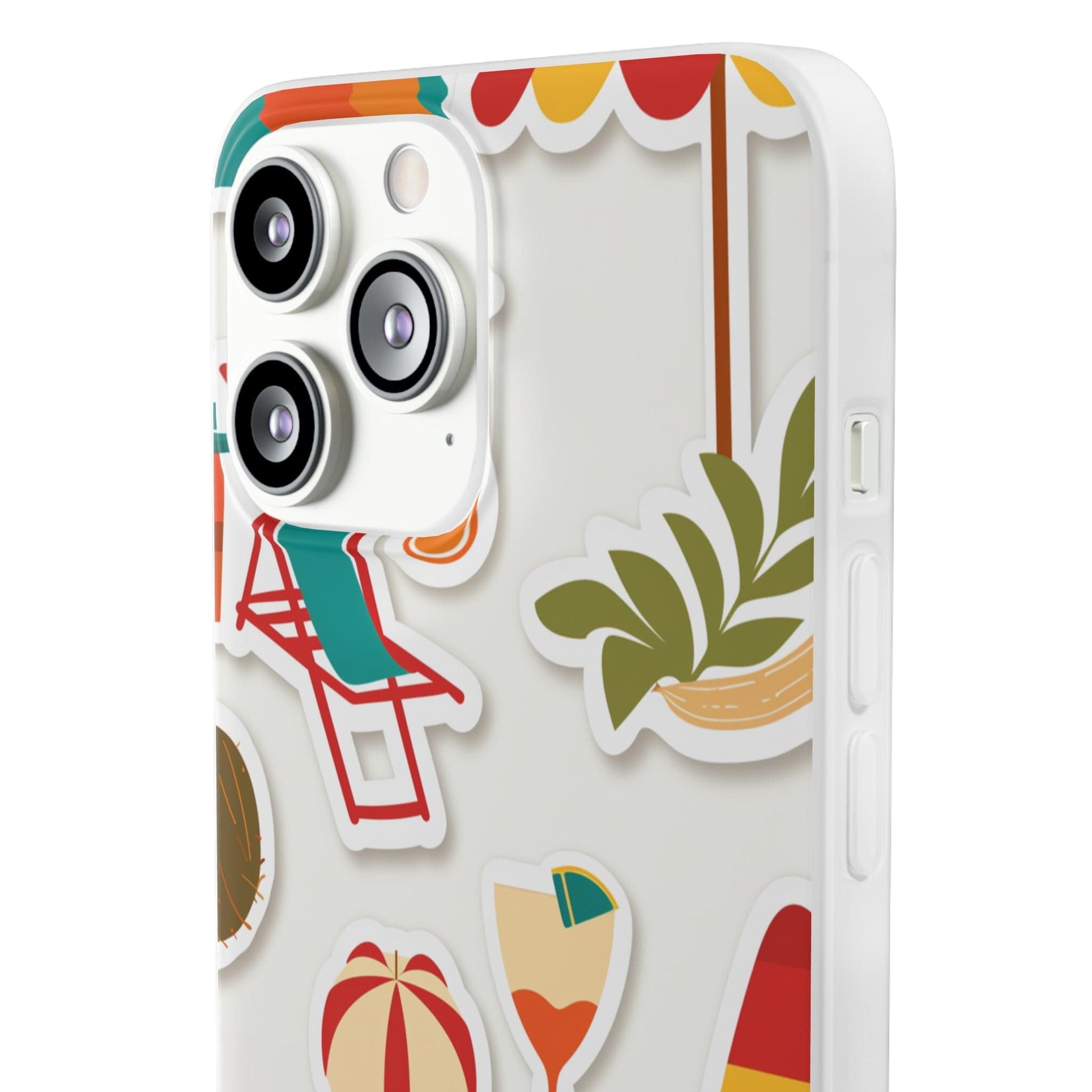 Printify Phone Case Clip Art Summer Vibes 3 Flexi Cases