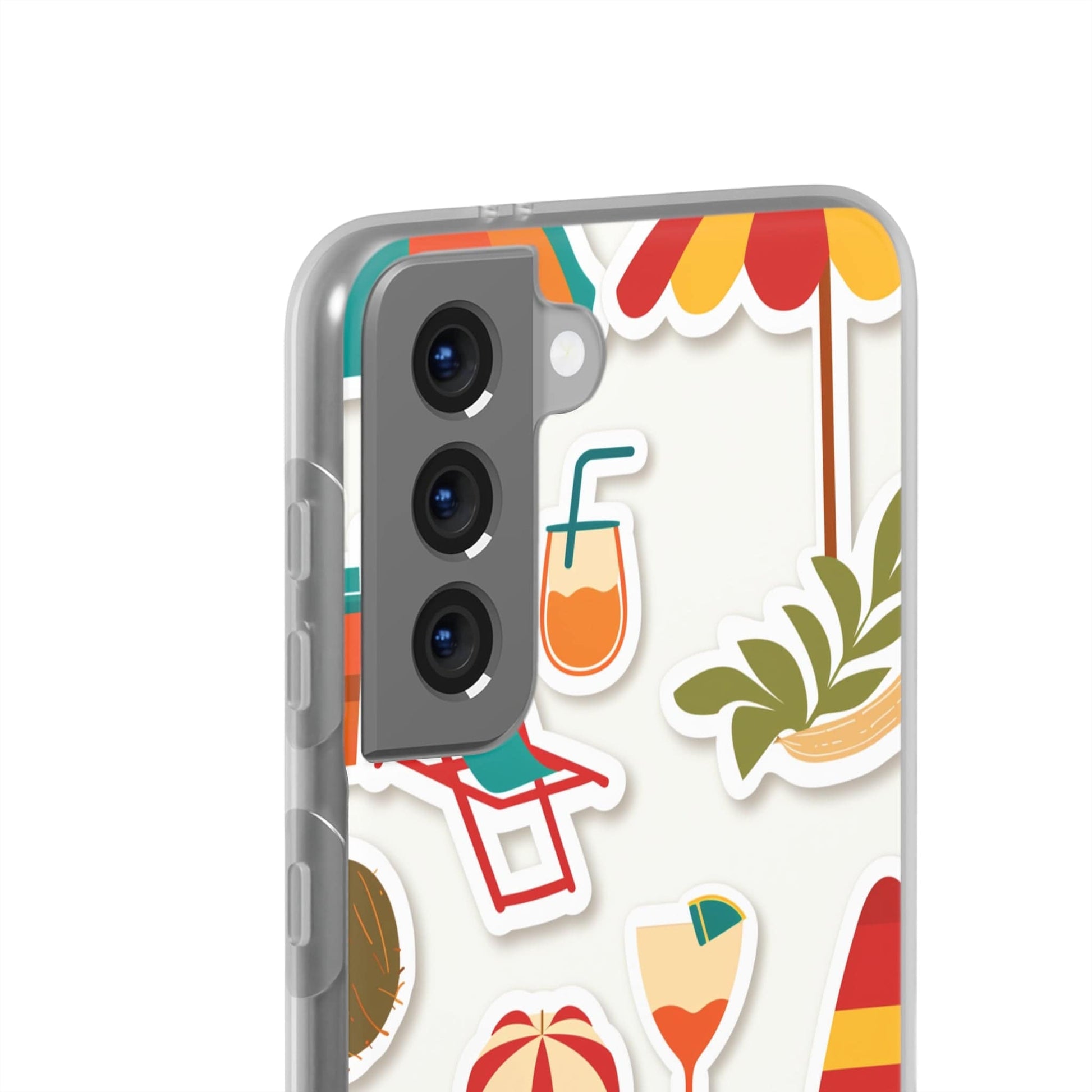 Printify Phone Case Clip Art Summer Vibes 3 Flexi Cases