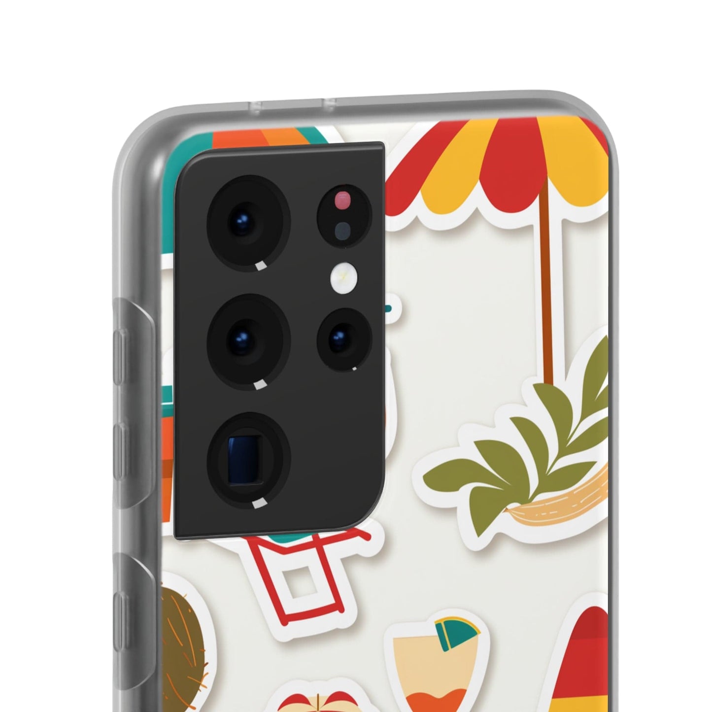 Printify Phone Case Clip Art Summer Vibes 3 Flexi Cases