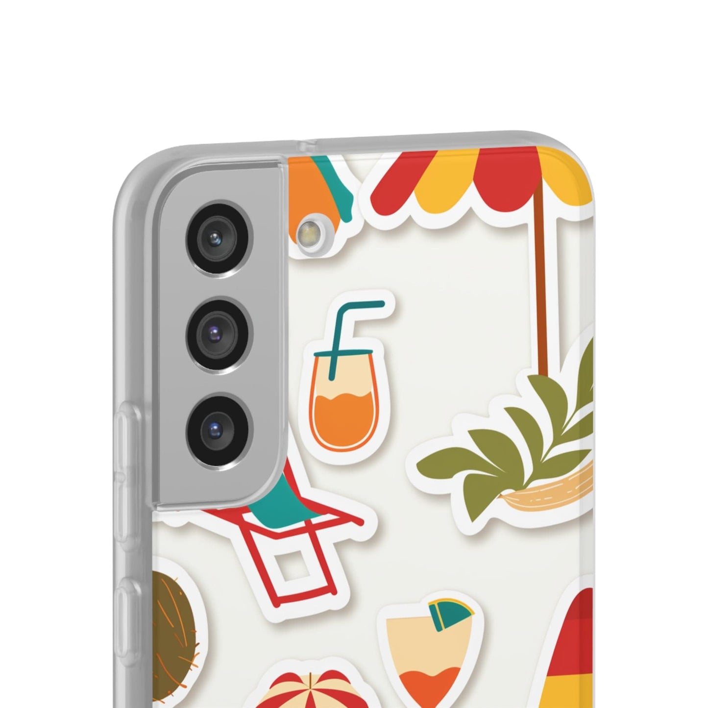 Printify Phone Case Clip Art Summer Vibes 3 Flexi Cases