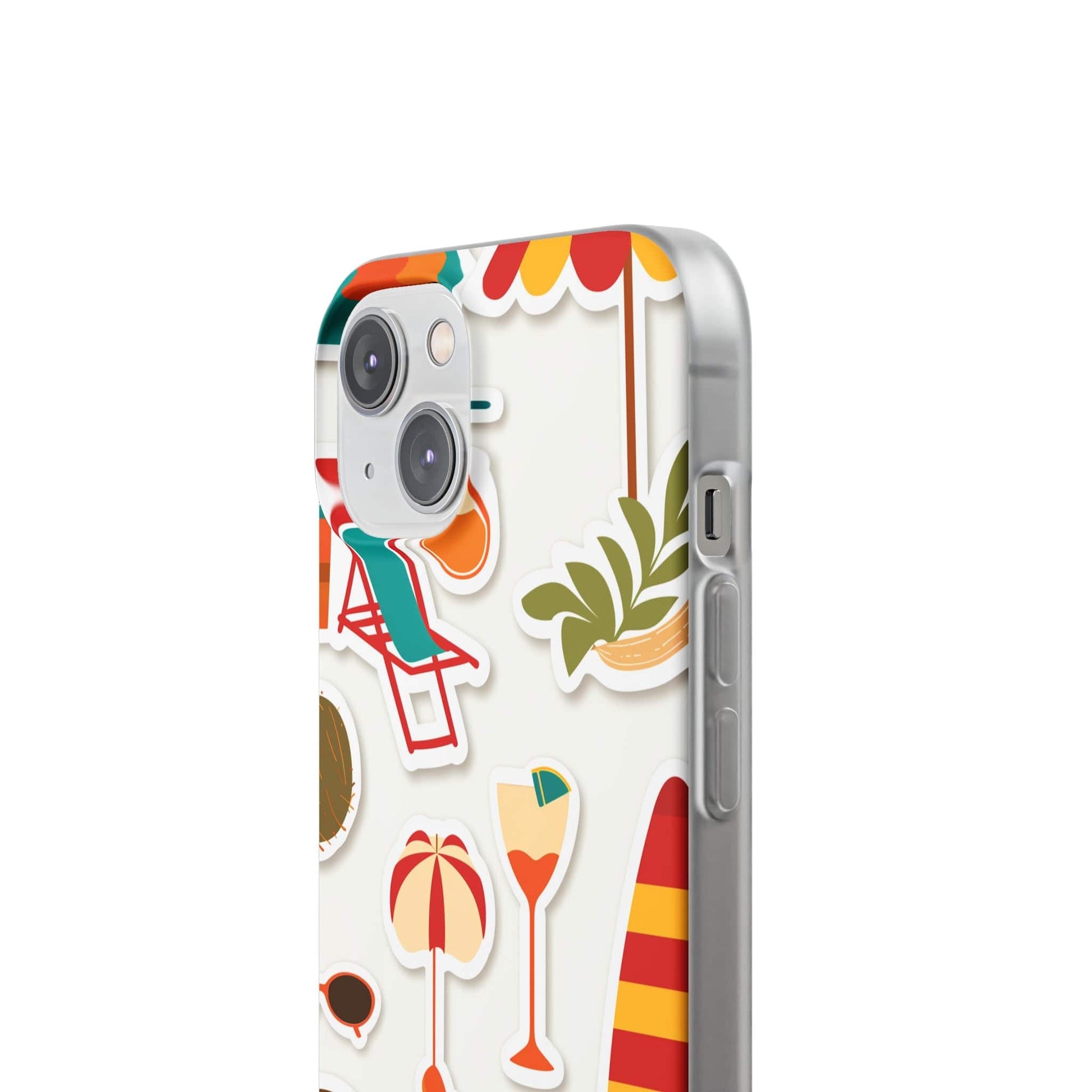 Printify Phone Case Clip Art Summer Vibes 3 Flexi Cases