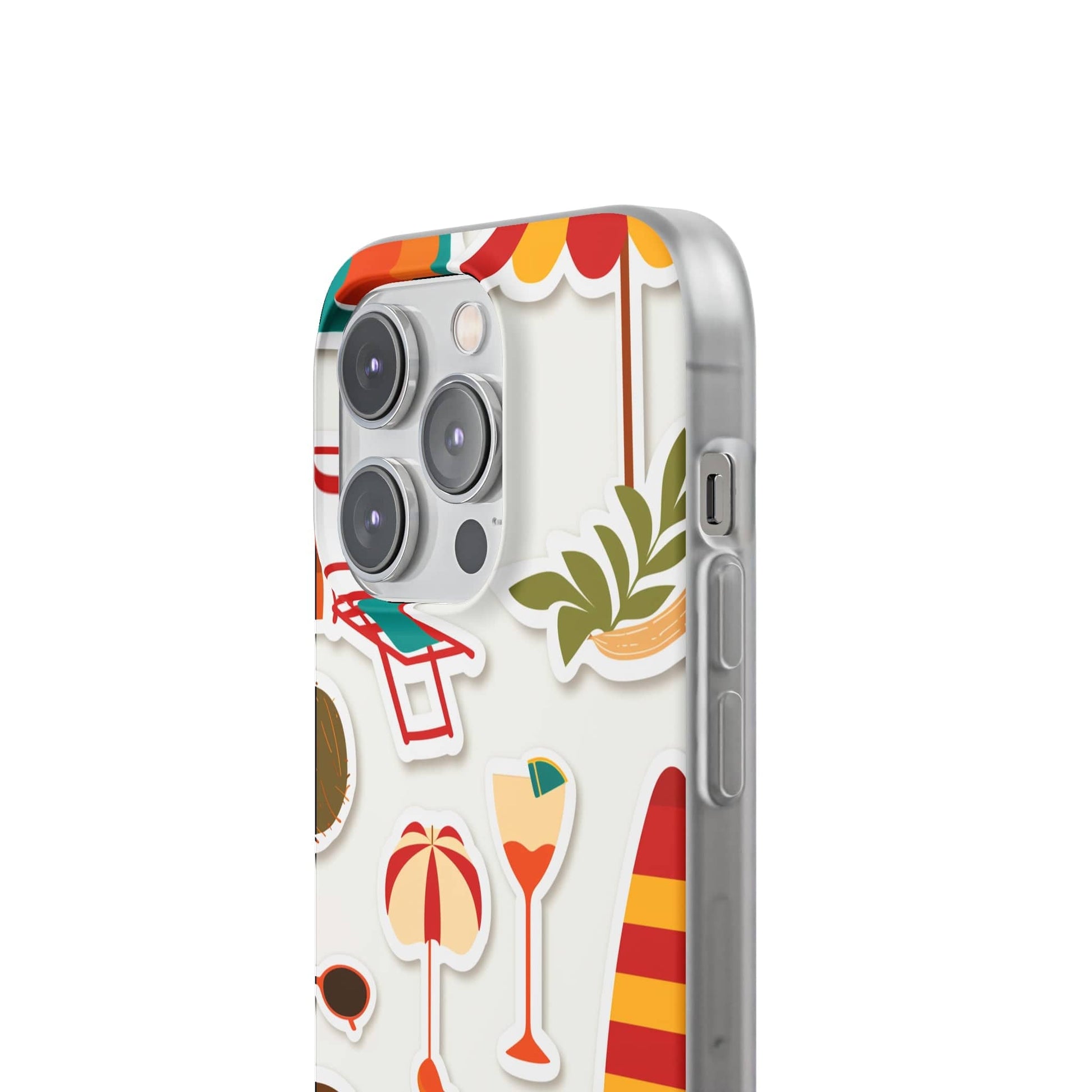 Printify Phone Case Clip Art Summer Vibes 3 Flexi Cases