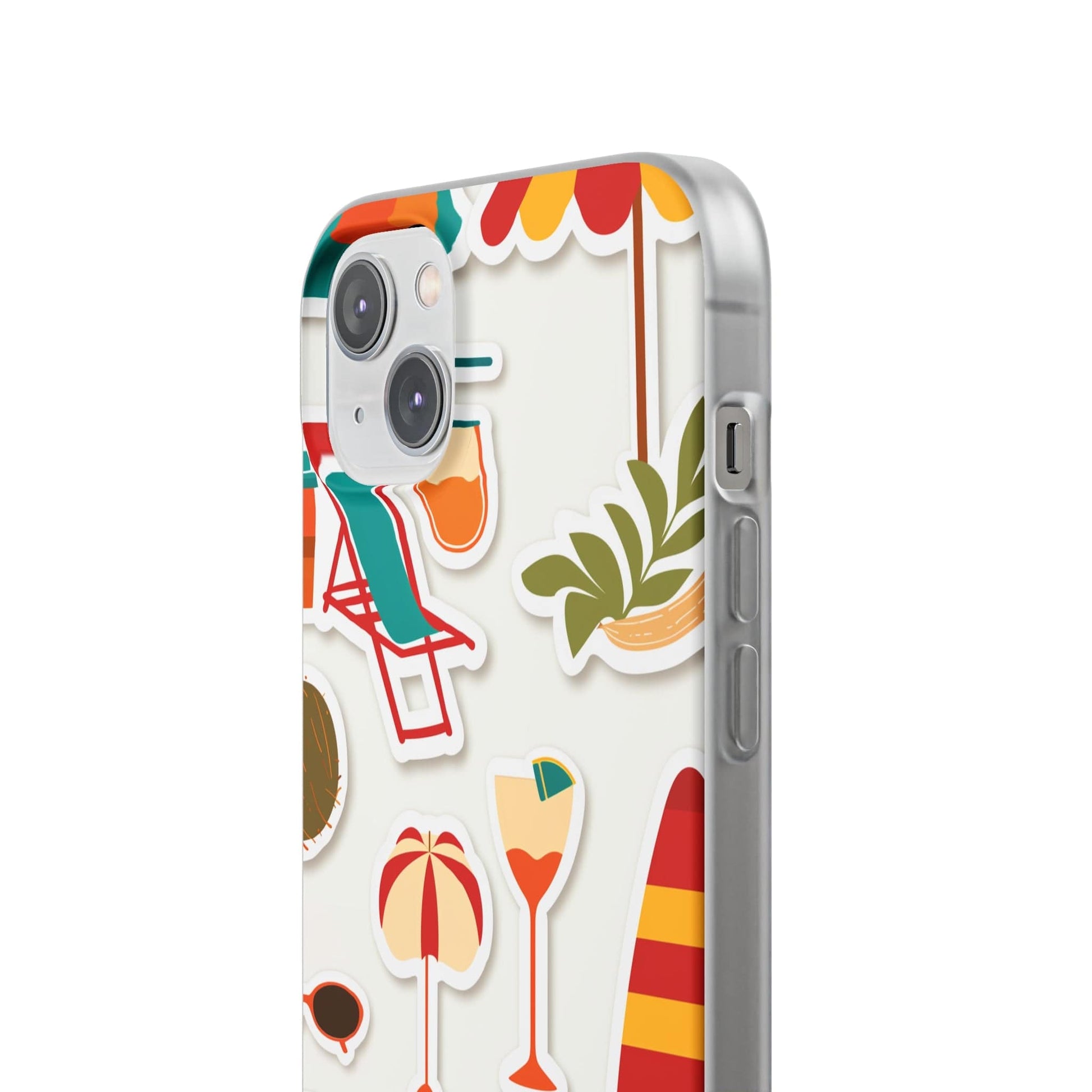 Printify Phone Case Clip Art Summer Vibes 3 Flexi Cases