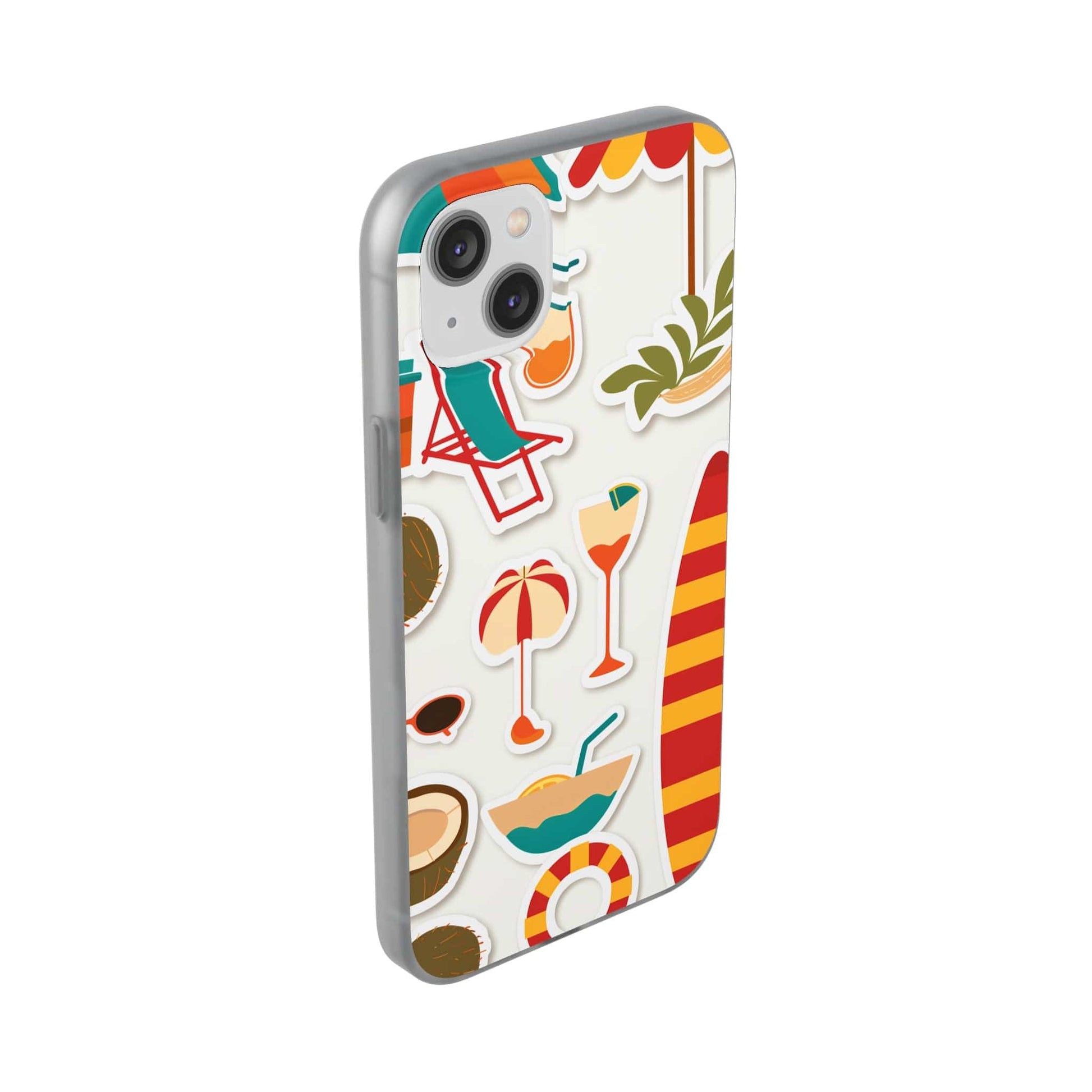 Printify Phone Case Clip Art Summer Vibes 3 Flexi Cases