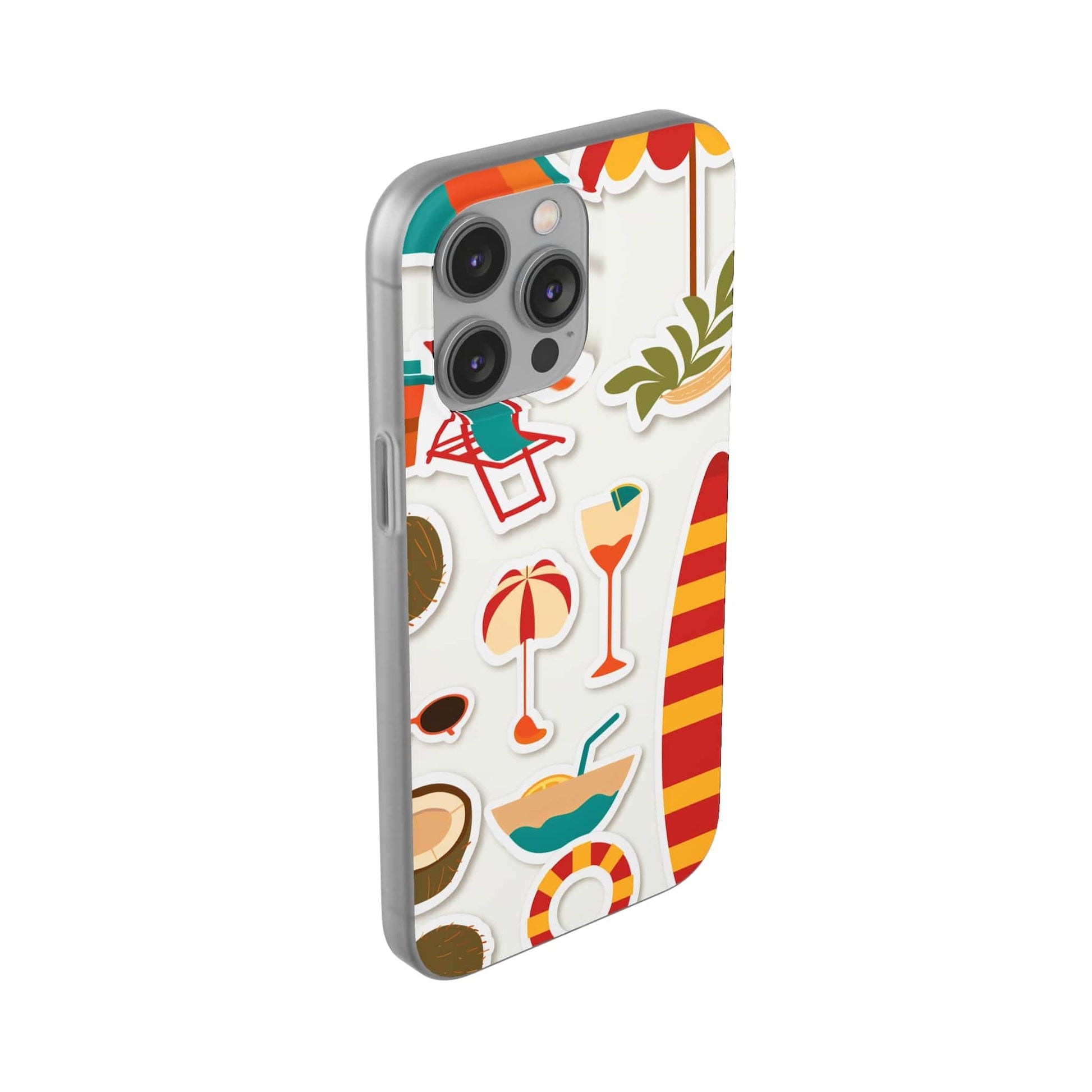 Printify Phone Case Clip Art Summer Vibes 3 Flexi Cases