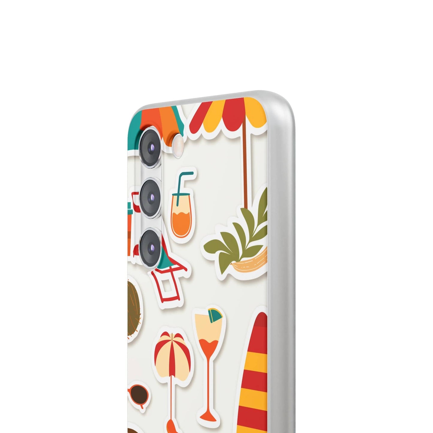 Printify Phone Case Clip Art Summer Vibes 3 Flexi Cases