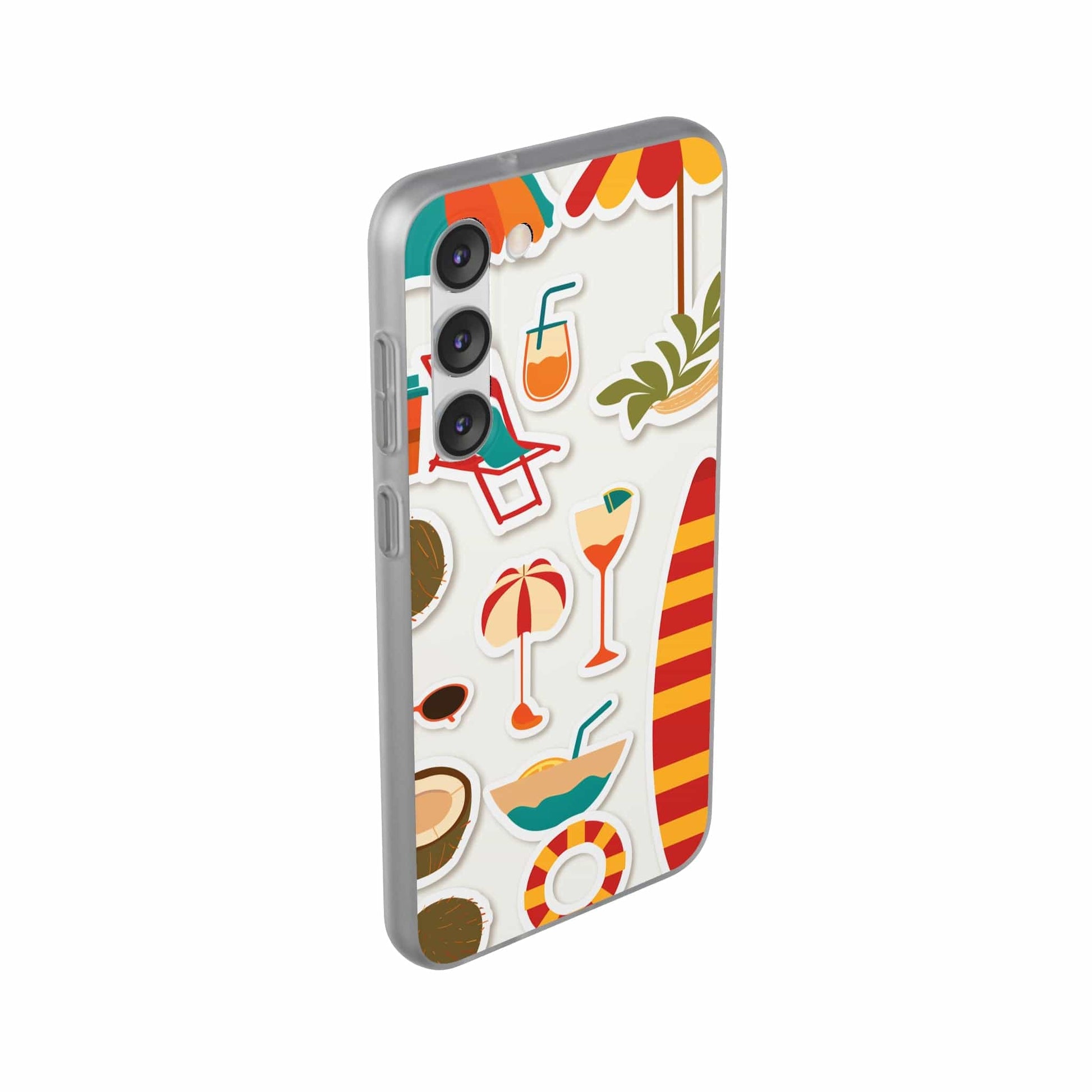 Printify Phone Case Clip Art Summer Vibes 3 Flexi Cases