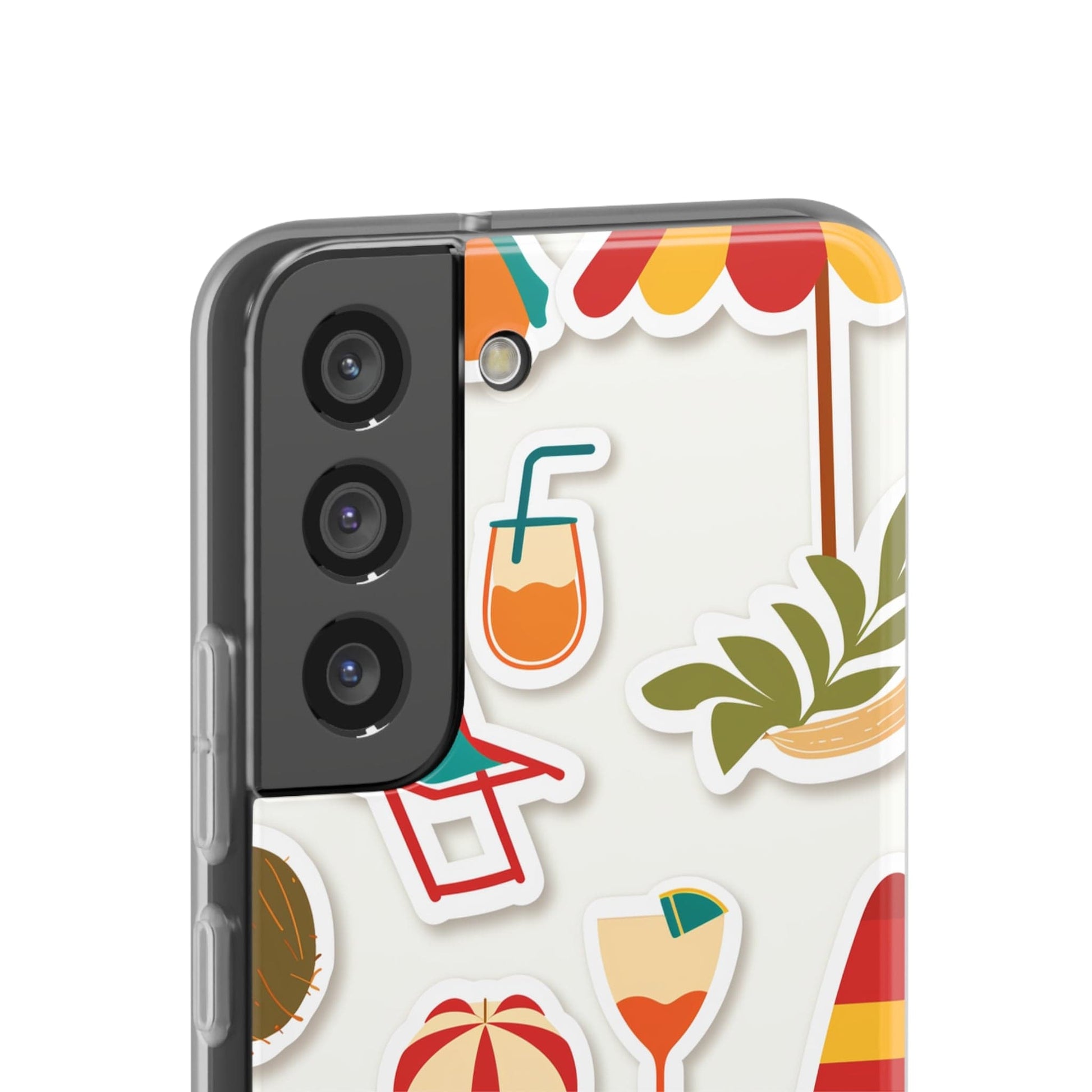 Printify Phone Case Clip Art Summer Vibes 3 Flexi Cases