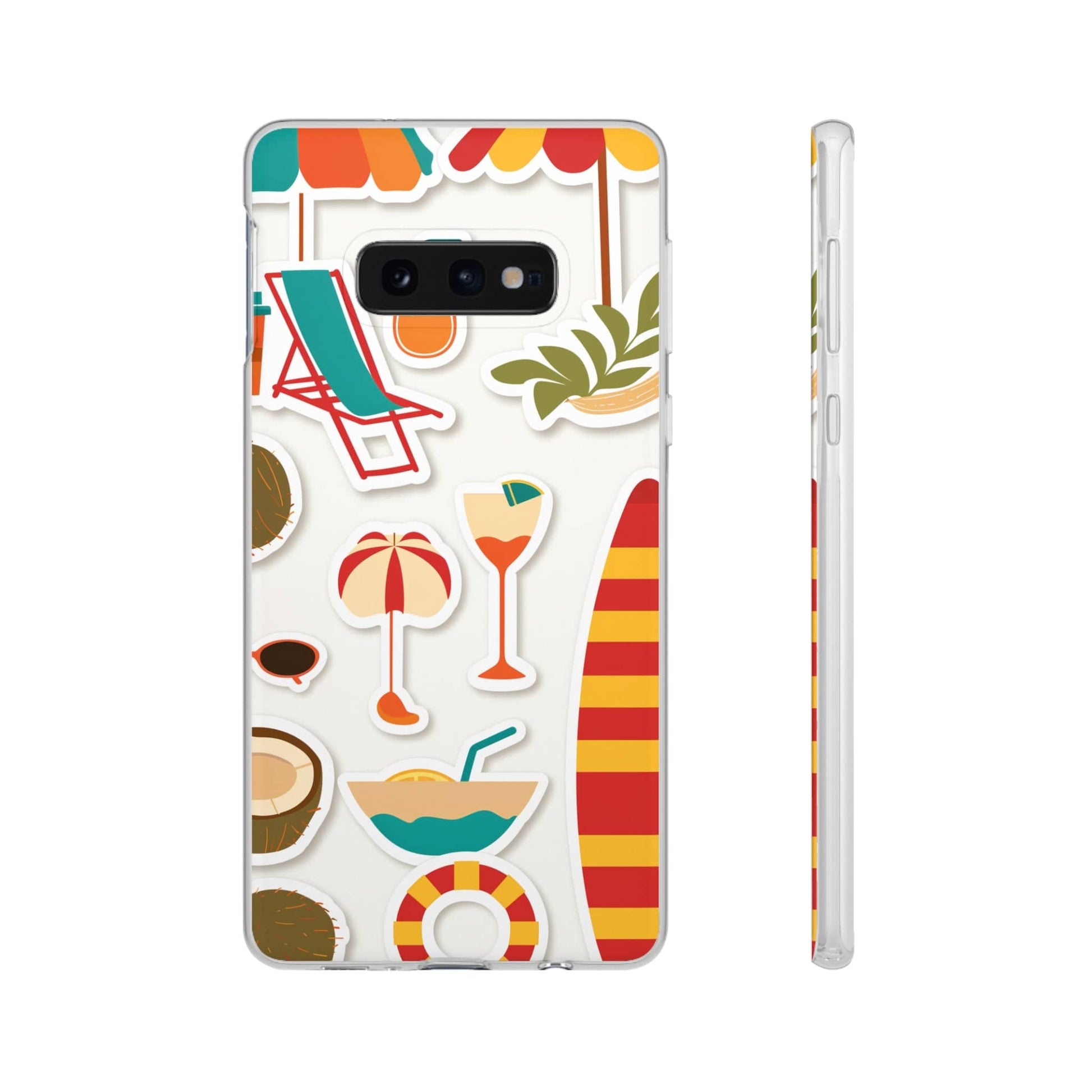 Printify Phone Case Clip Art Summer Vibes 3 Flexi Cases