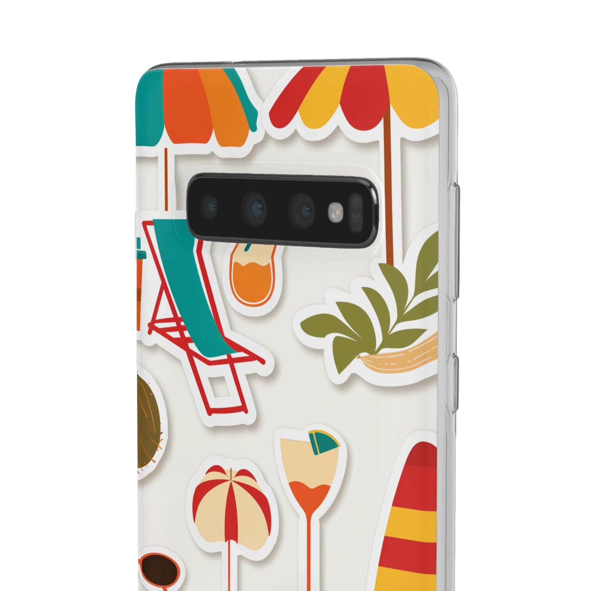 Printify Phone Case Clip Art Summer Vibes 3 Flexi Cases