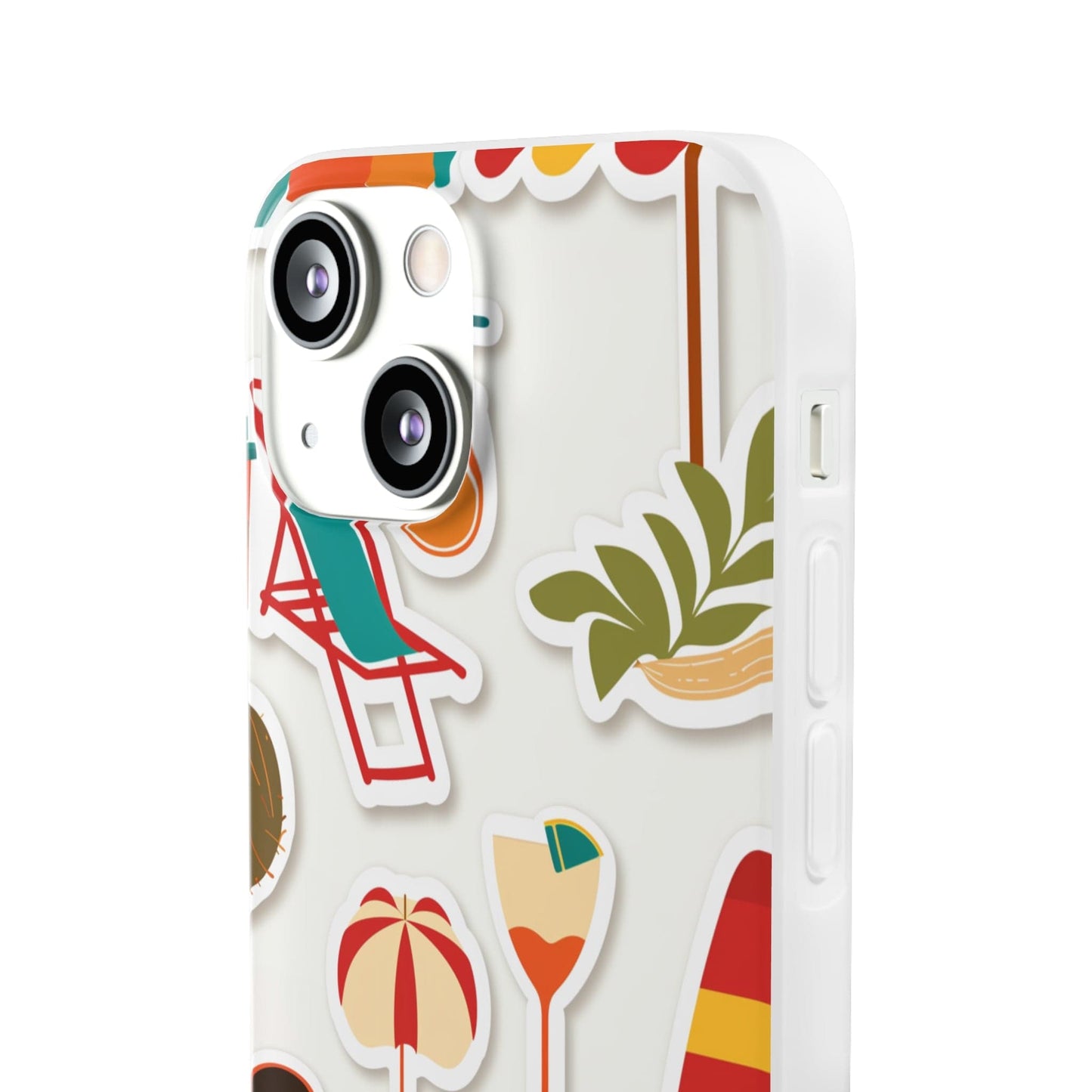 Printify Phone Case Clip Art Summer Vibes 3 Flexi Cases