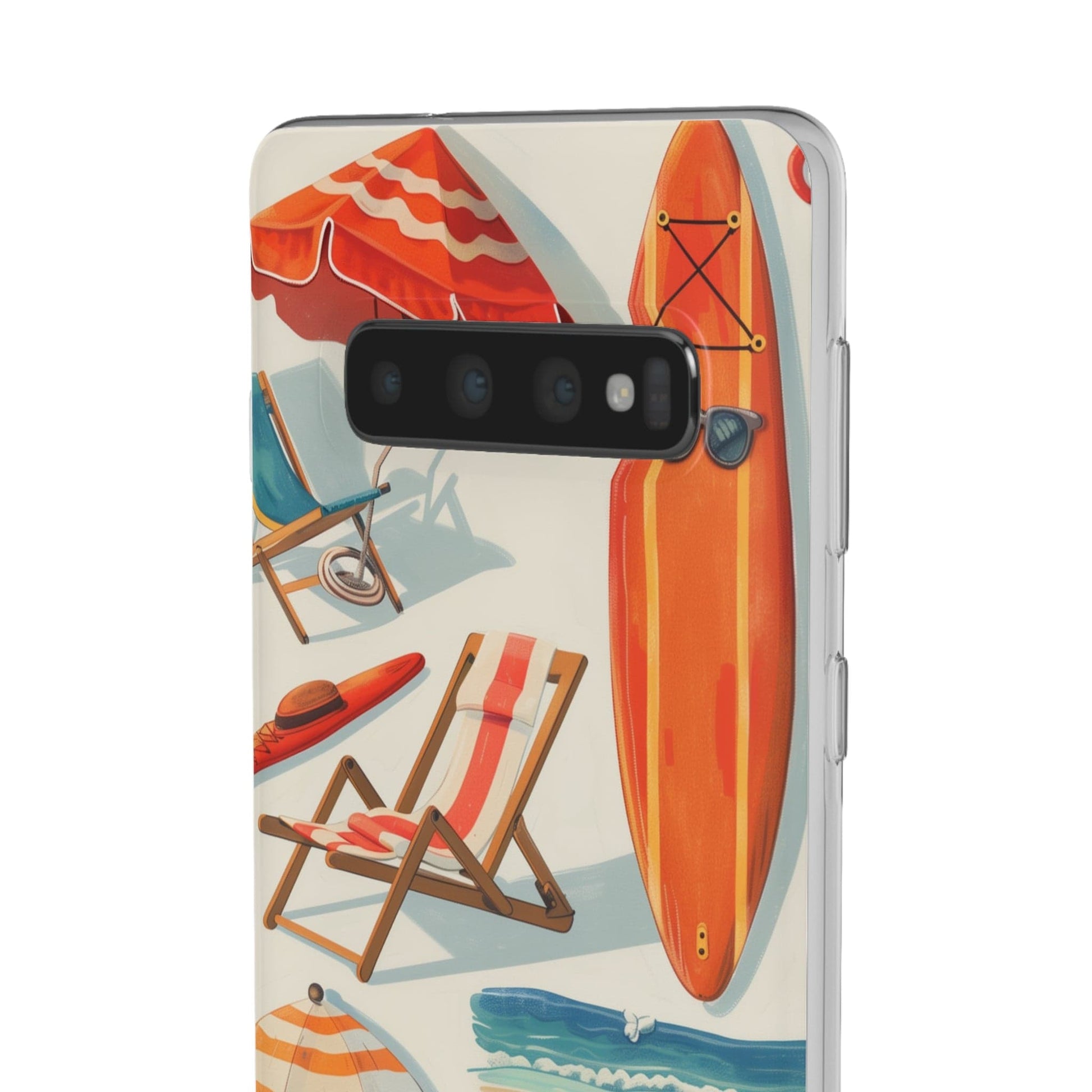 Printify Phone Case Clip Art Summer Vibes Flexi Cases