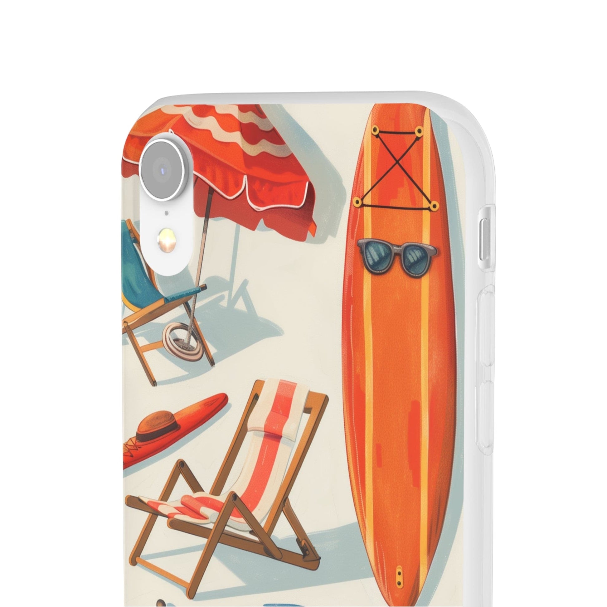 Printify Phone Case Clip Art Summer Vibes Flexi Cases