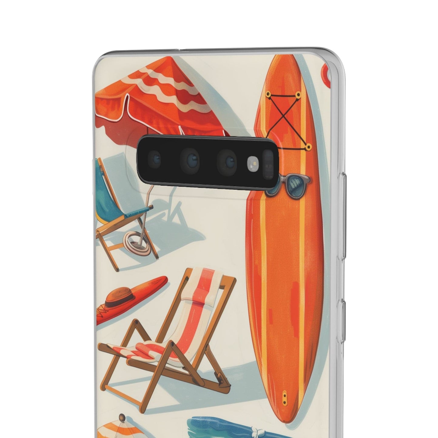 Printify Phone Case Clip Art Summer Vibes Flexi Cases