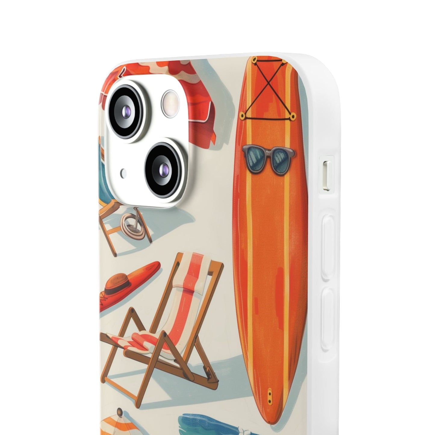 Printify Phone Case Clip Art Summer Vibes Flexi Cases