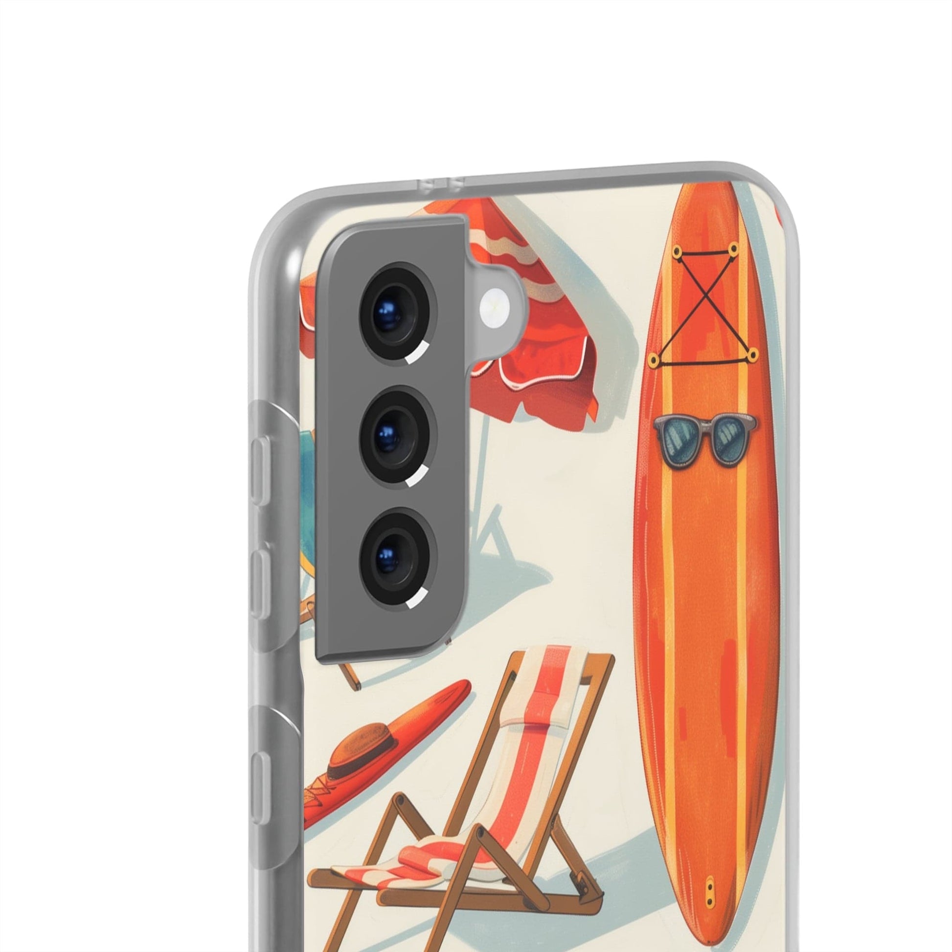 Printify Phone Case Clip Art Summer Vibes Flexi Cases