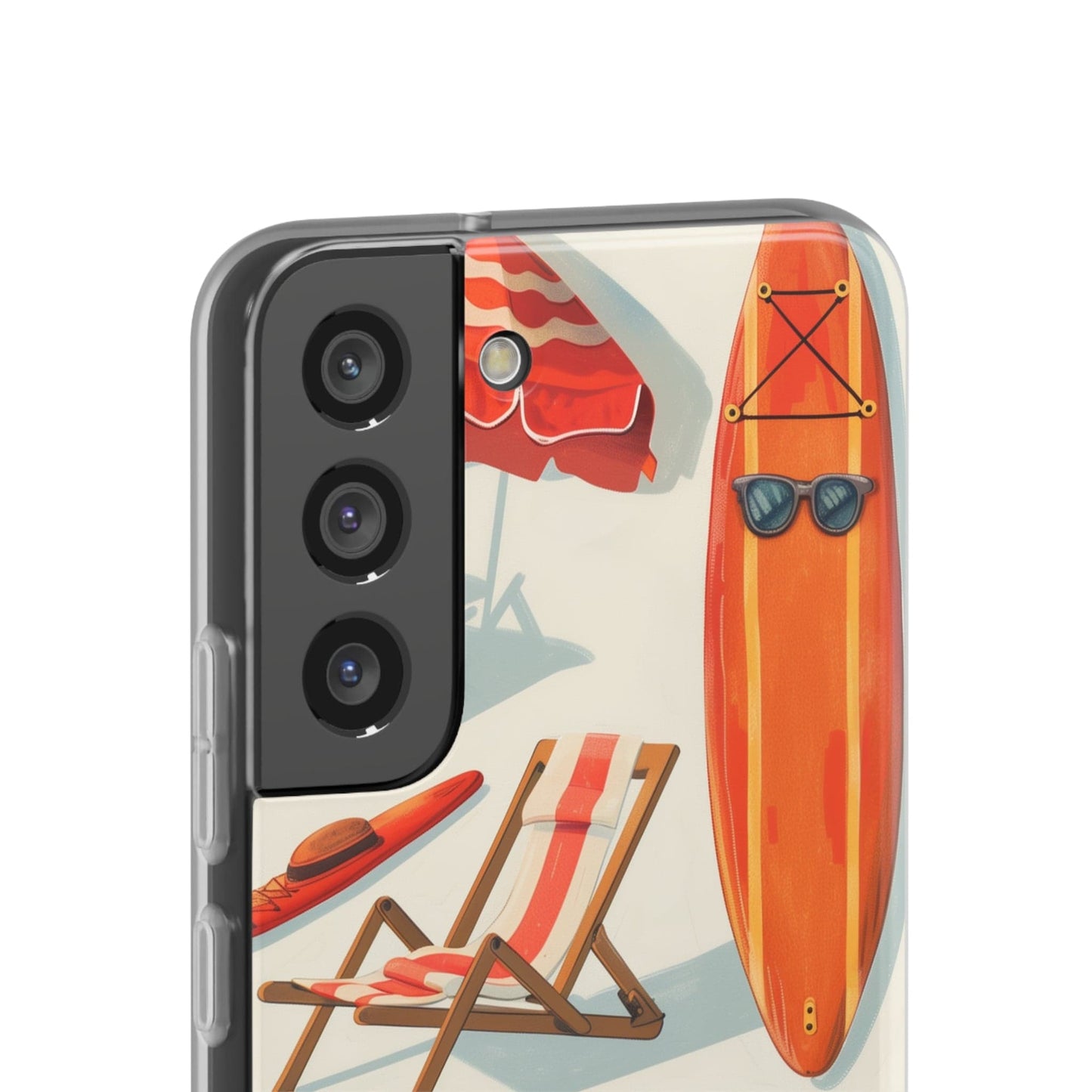 Printify Phone Case Clip Art Summer Vibes Flexi Cases