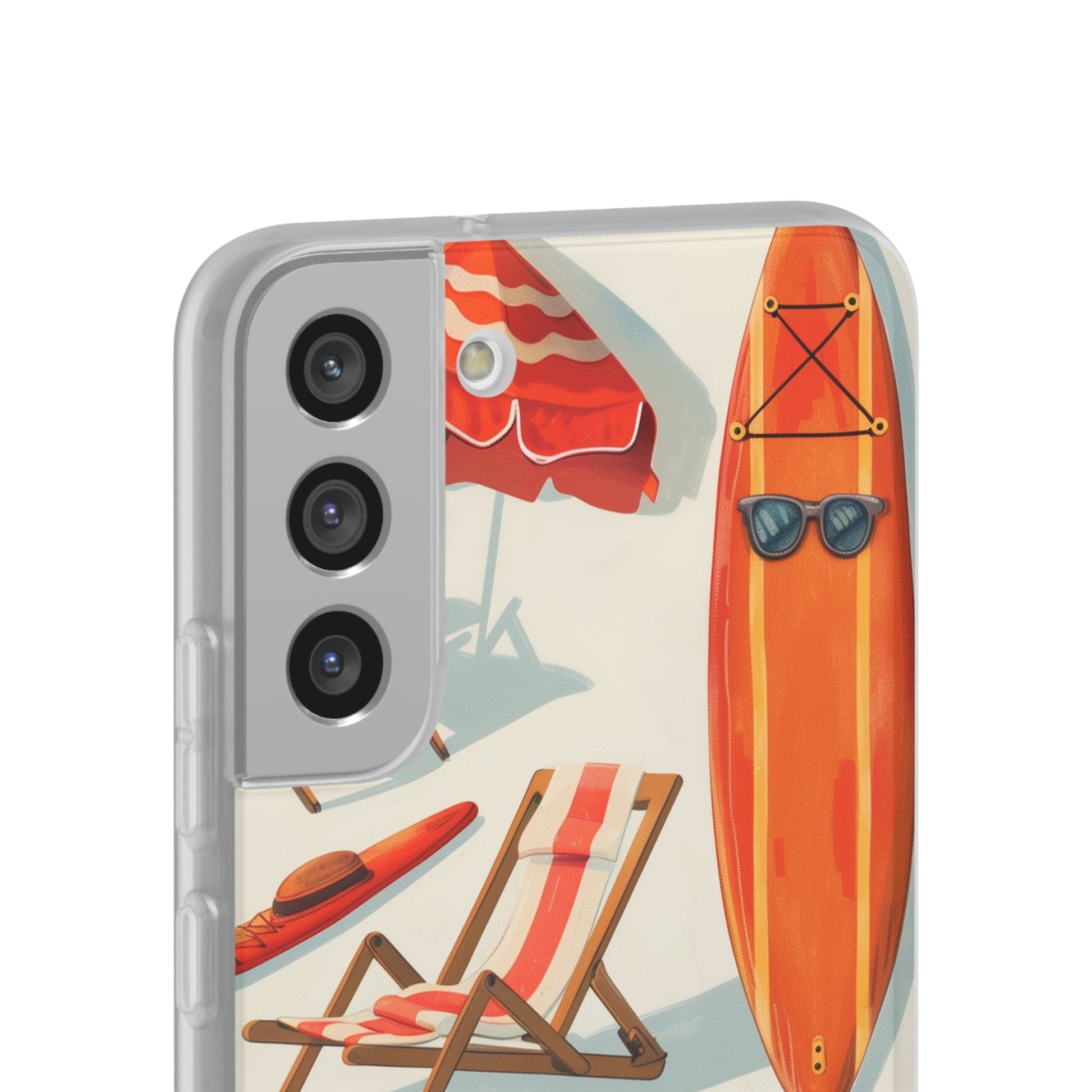 Printify Phone Case Clip Art Summer Vibes Flexi Cases