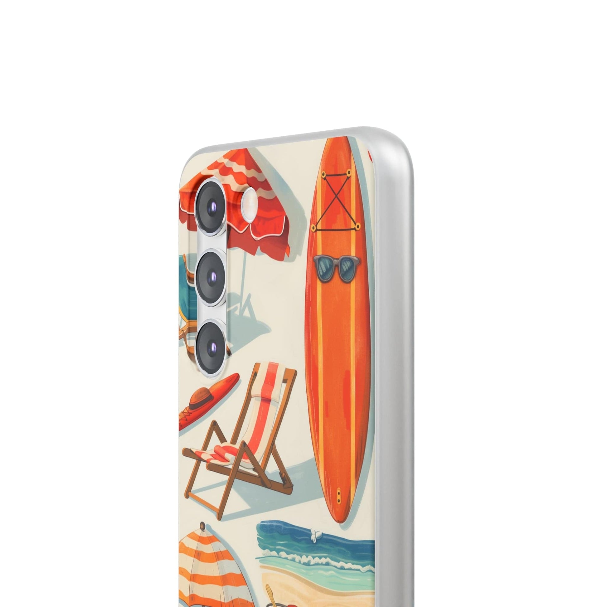 Printify Phone Case Clip Art Summer Vibes Flexi Cases