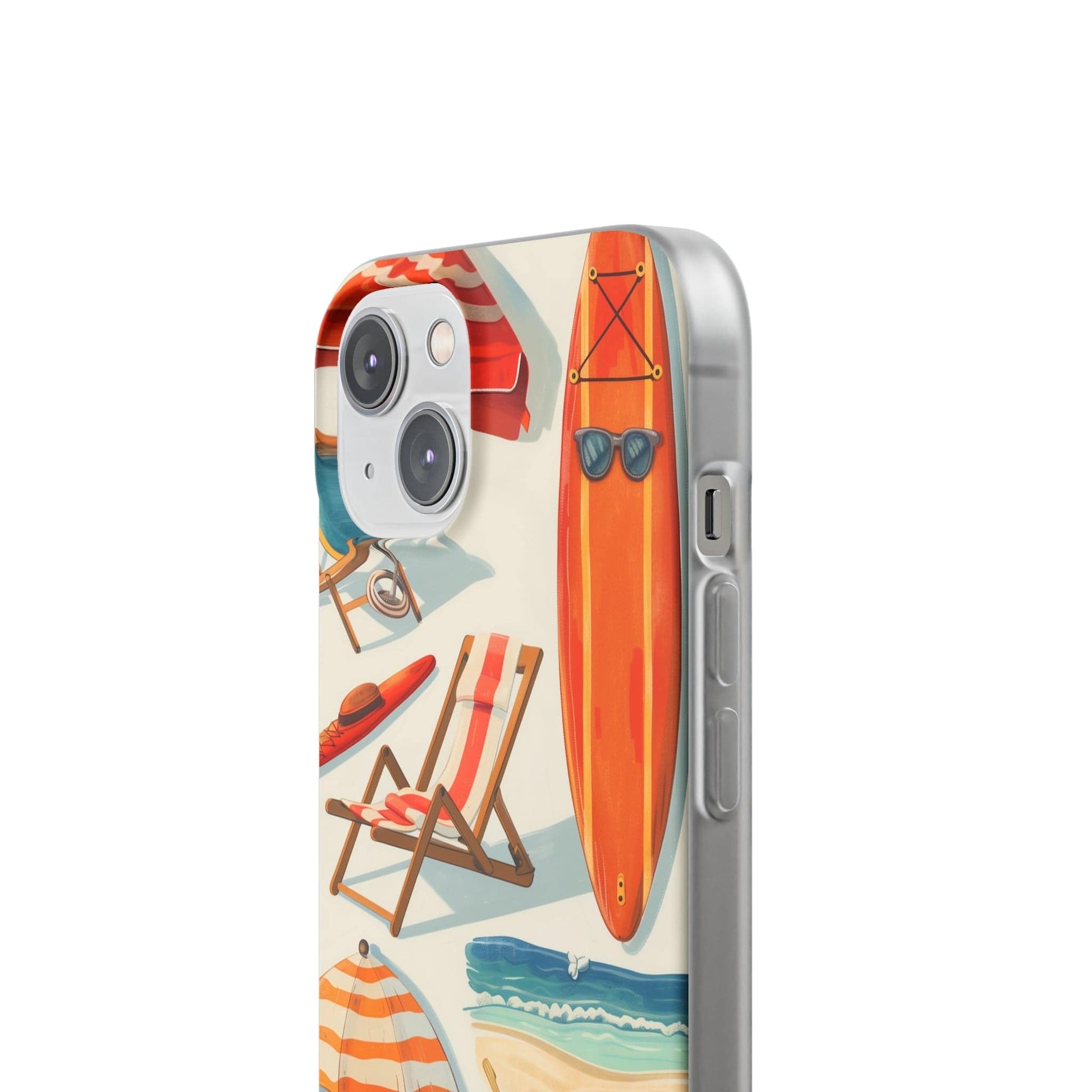 Printify Phone Case Clip Art Summer Vibes Flexi Cases