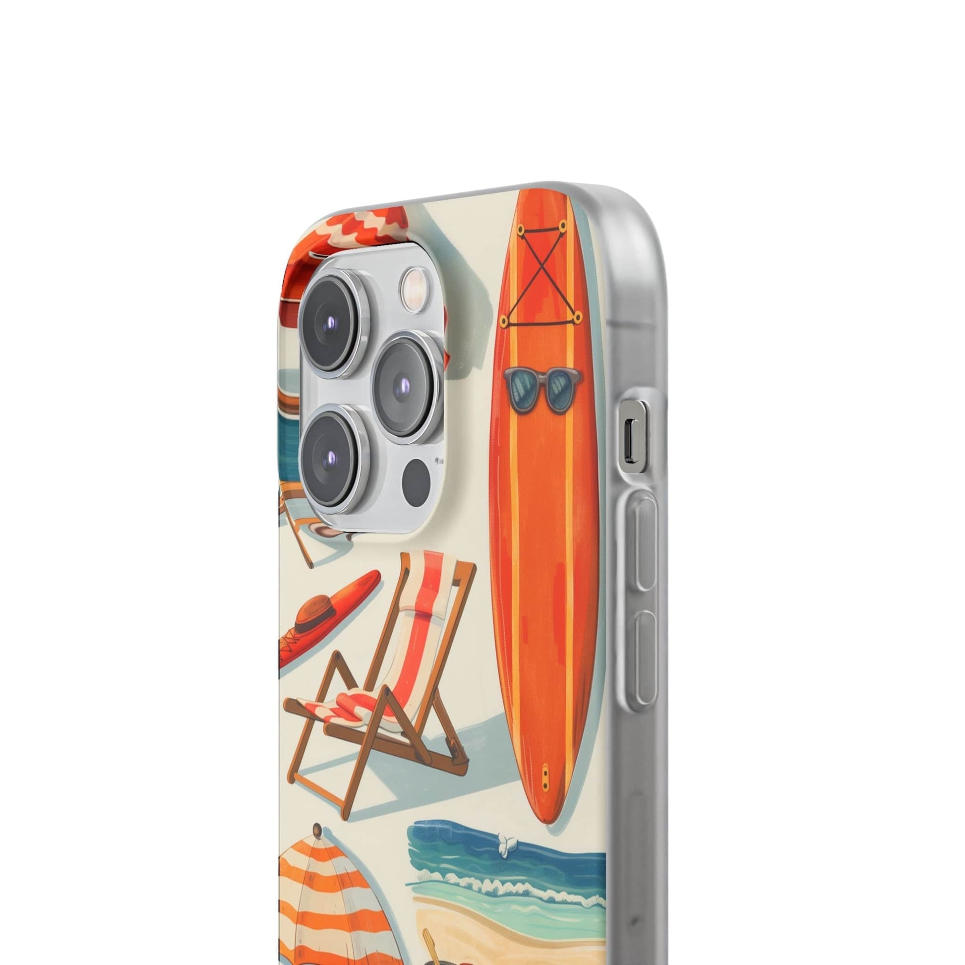 Printify Phone Case Clip Art Summer Vibes Flexi Cases