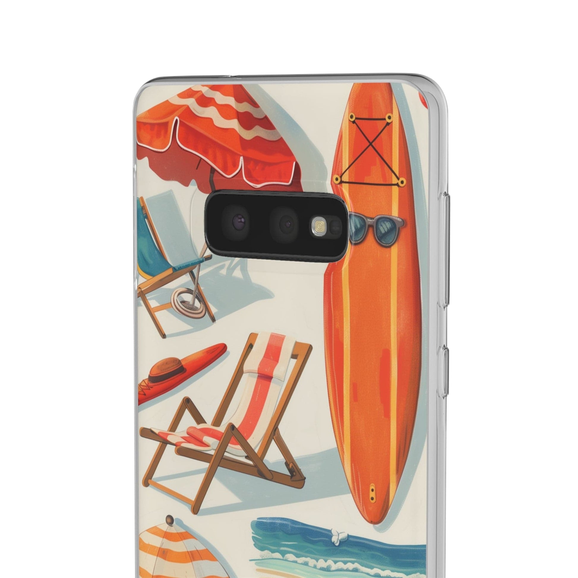 Printify Phone Case Clip Art Summer Vibes Flexi Cases