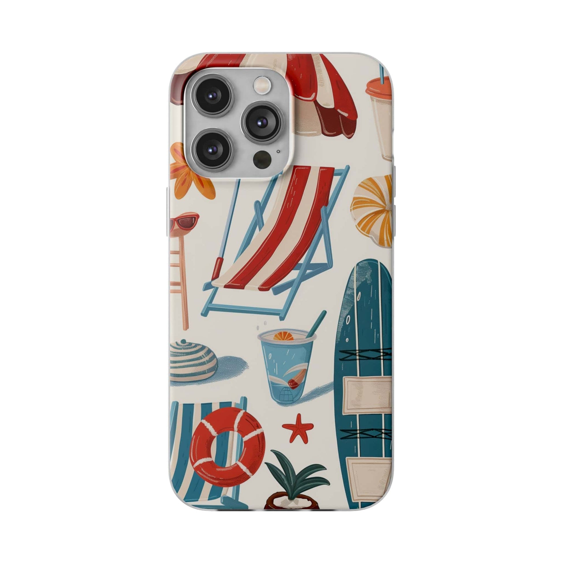 Printify Phone Case iPhone 14 Pro Max Clip Art Summer Vibes 2 Flexi Cases
