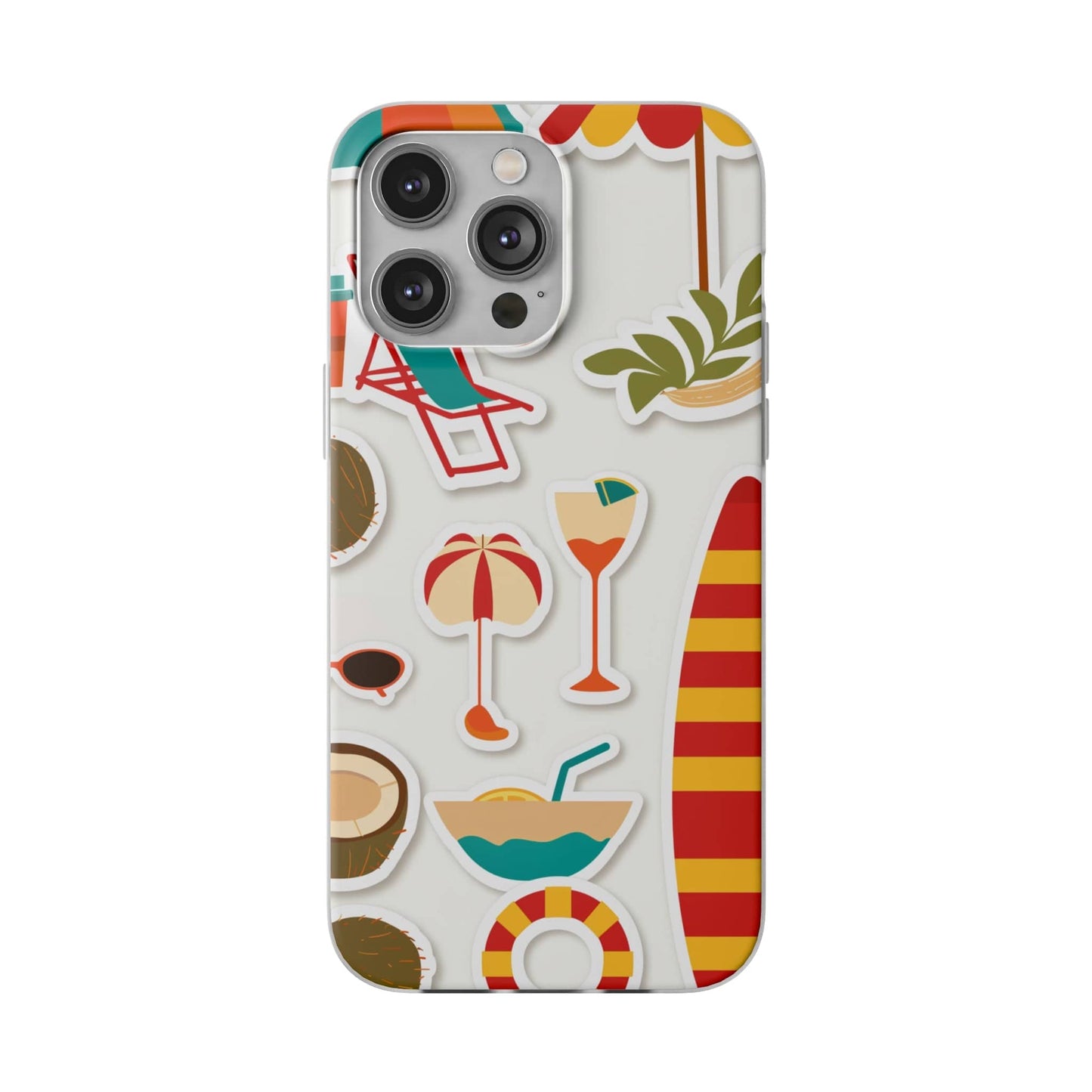 Printify Phone Case iPhone 14 Pro Max Clip Art Summer Vibes 3 Flexi Cases