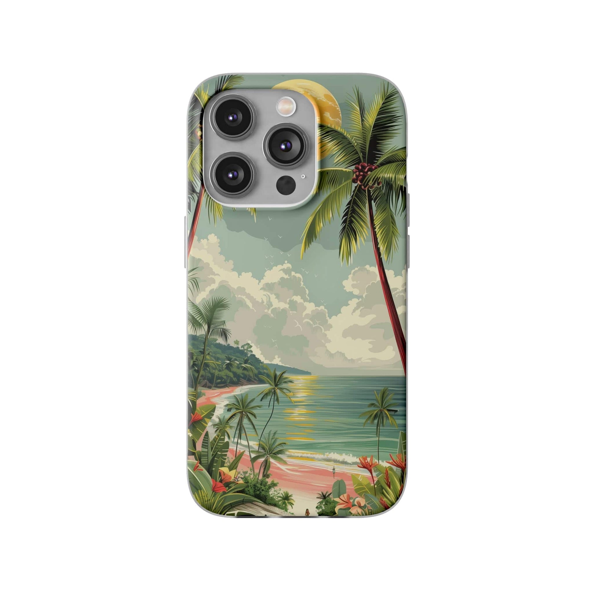 Printify Phone Case iPhone 14 Pro Summer Beach Vibes Flexi Cases