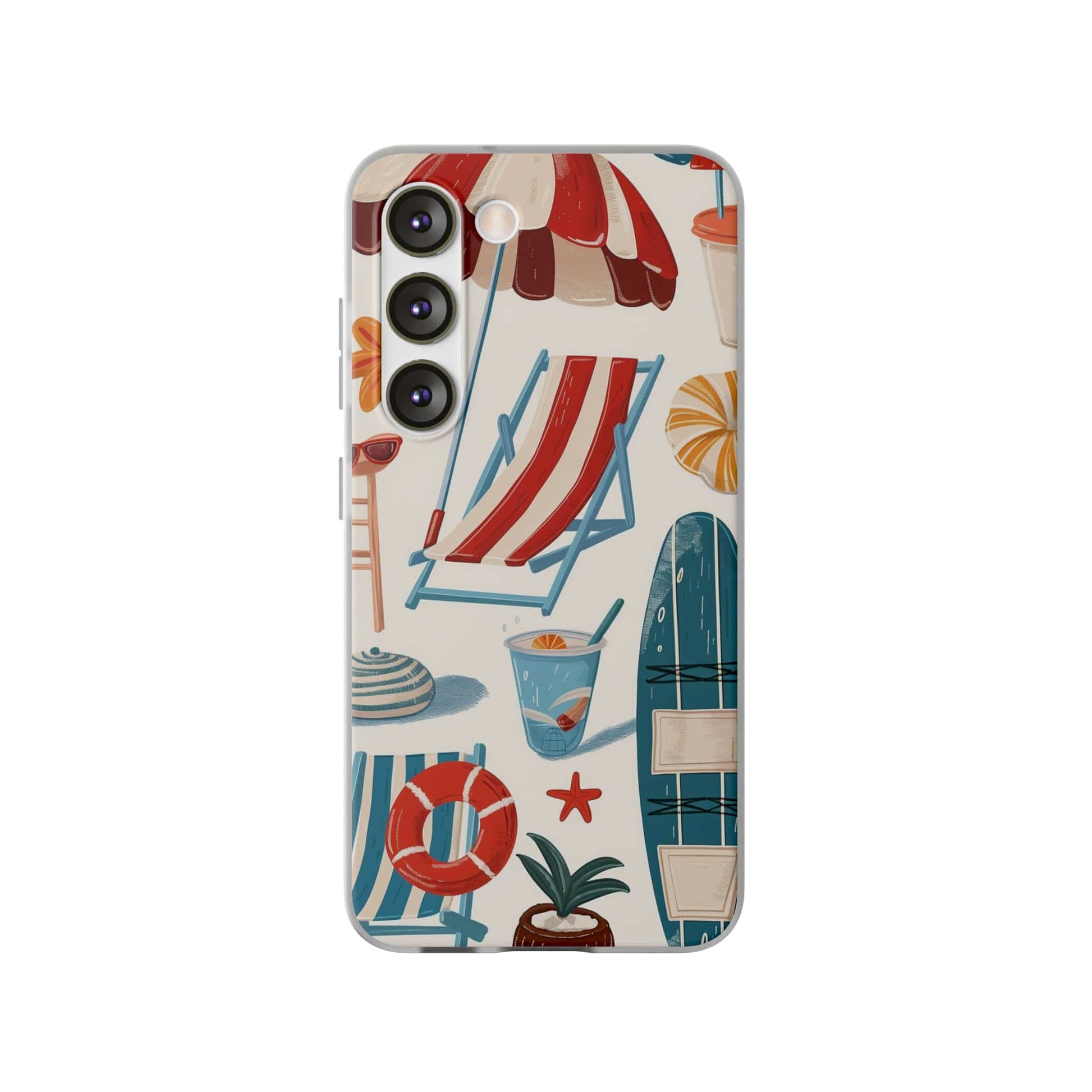 Printify Phone Case Samsung Galaxy S23 Clip Art Summer Vibes 2 Flexi Cases