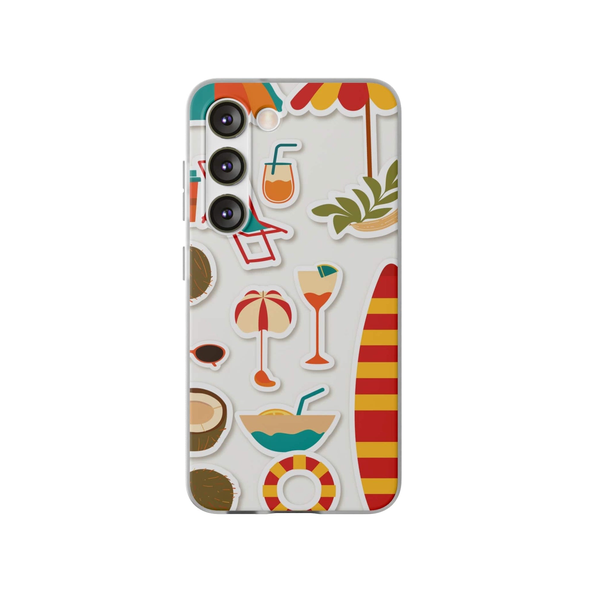 Printify Phone Case Samsung Galaxy S23 Clip Art Summer Vibes 3 Flexi Cases