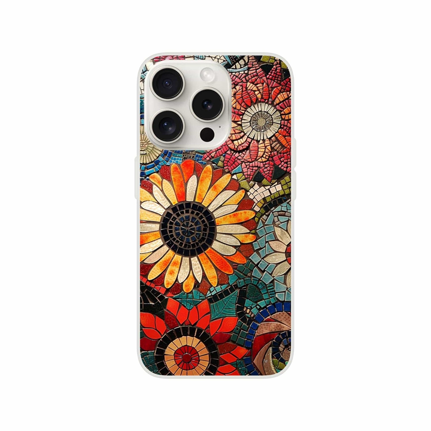 TrendyGuard Print Material Flexi case / Apple - iPhone 15 Pro Floral Garden Tile iPhone & Samsung Cases