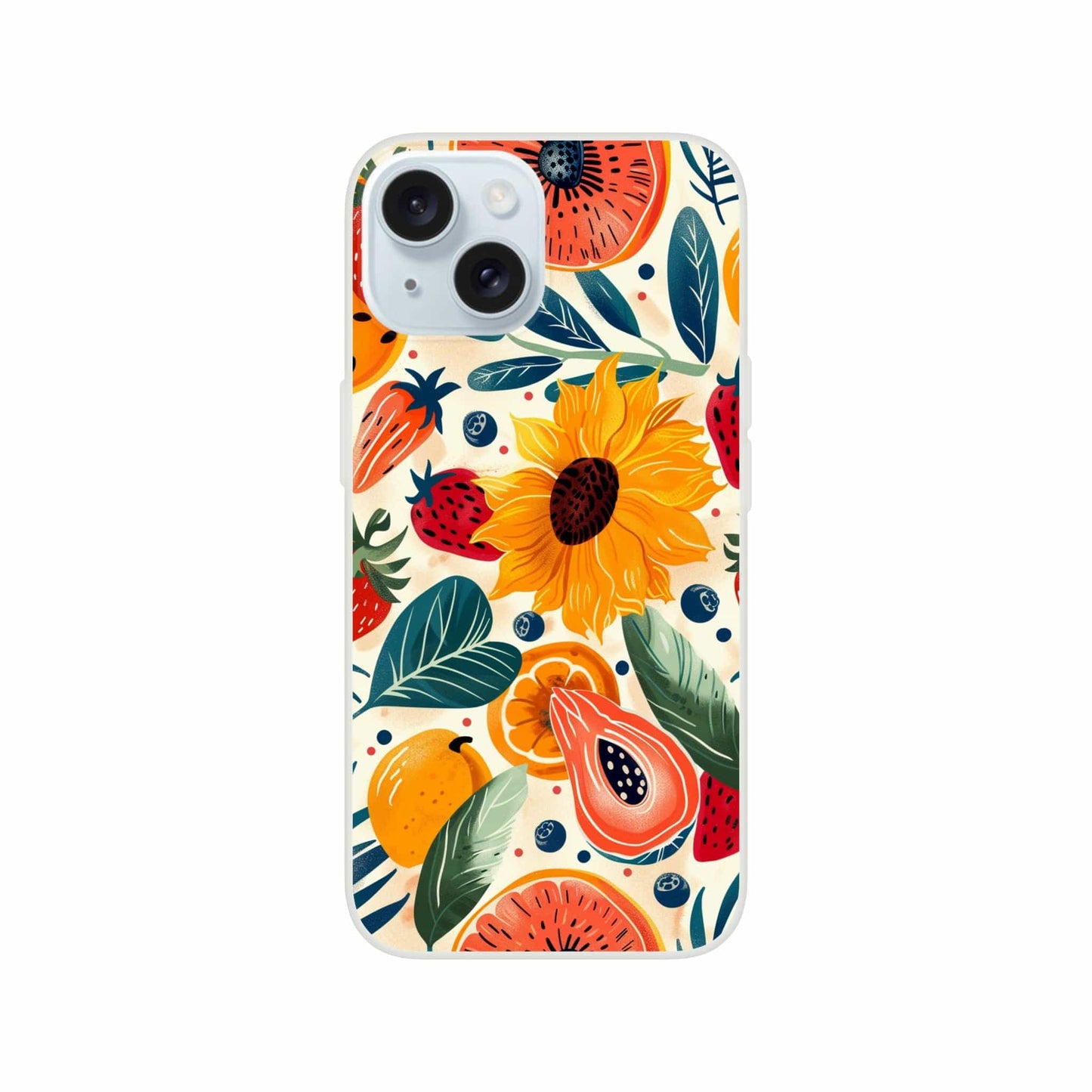 TrendyGuard Print Material Flexi case / Apple - iPhone 15 Sunflower Fruit iPhone & Samsung Cases