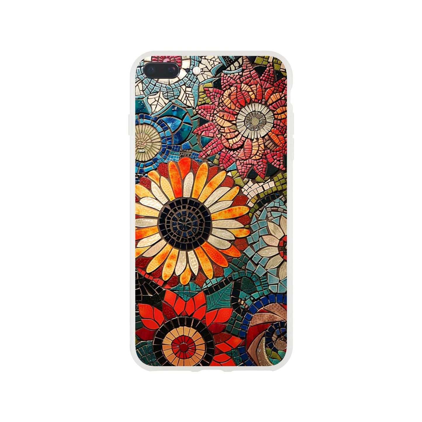 TrendyGuard Print Material Flexi case / Apple - iPhone 7 Plus Floral Garden Tile iPhone & Samsung Cases