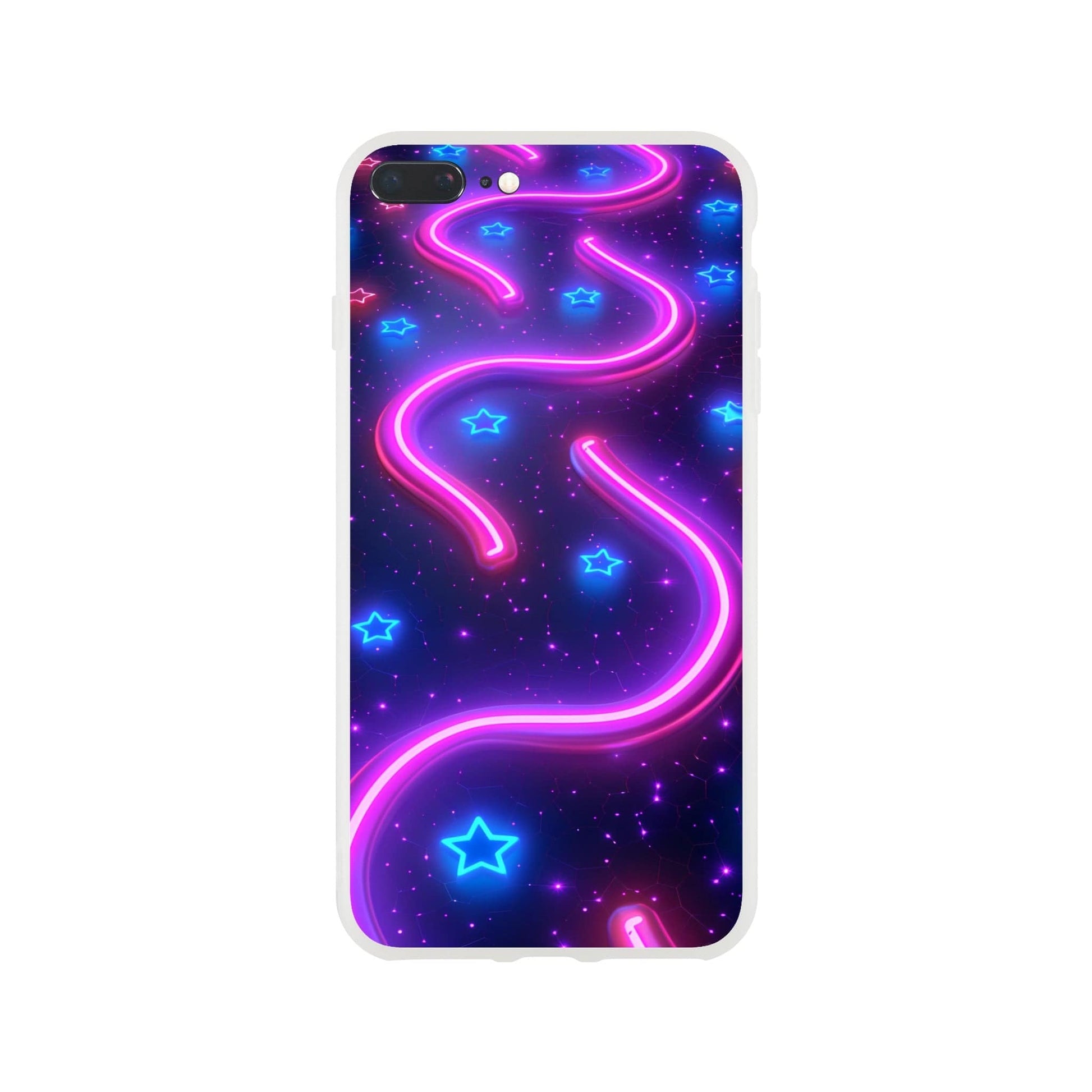 TrendyGuard Print Material Flexi case / Apple - iPhone 8 Plus Neon Pathways iPhone & Samsung Cases