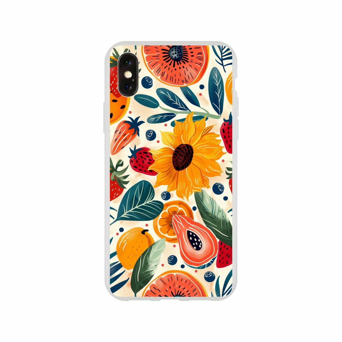 TrendyGuard Print Material Flexi case / Apple - iPhone X Sunflower Fruit iPhone & Samsung Cases