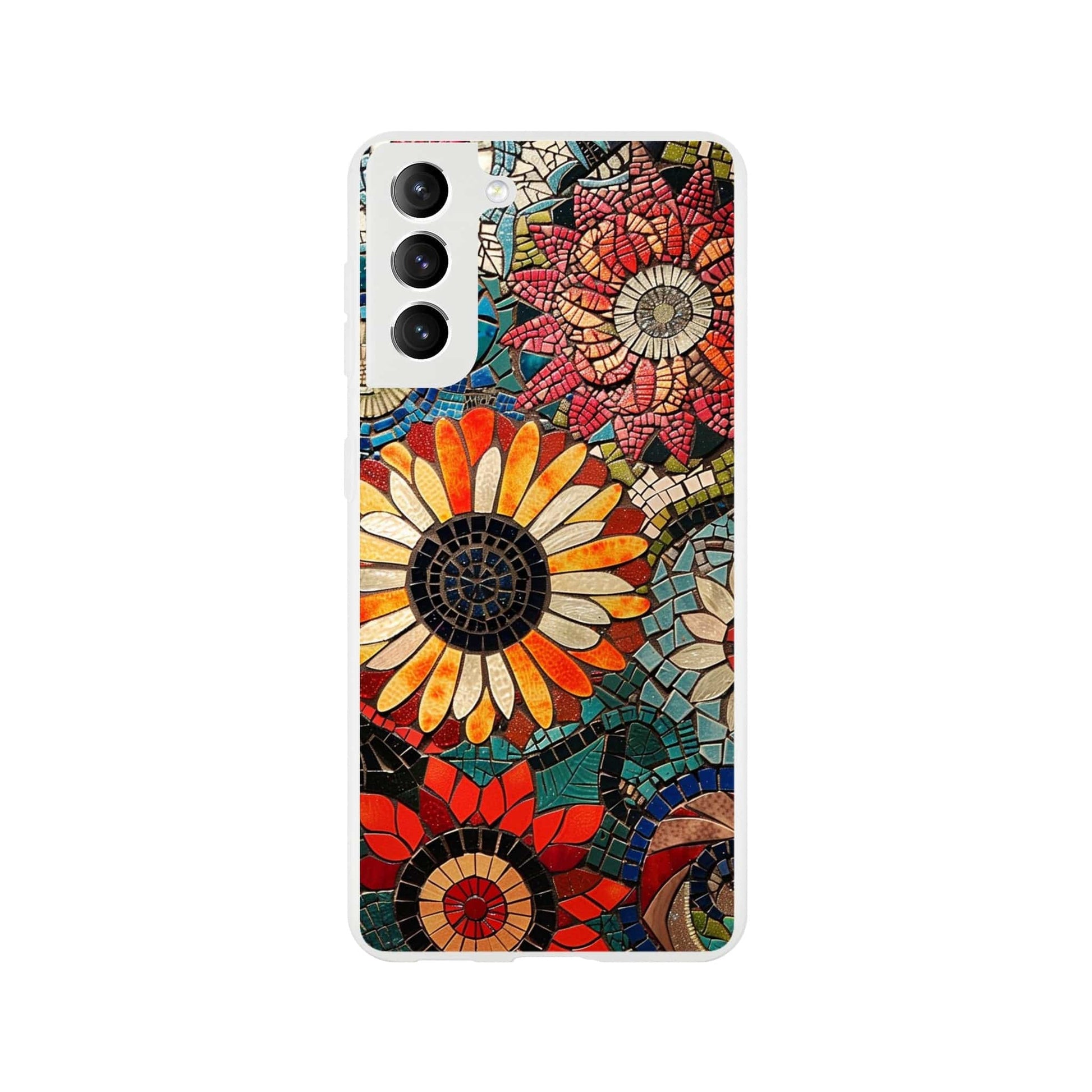 TrendyGuard Print Material Flexi case / Samsung - Galaxy S21 Floral Garden Tile iPhone & Samsung Cases