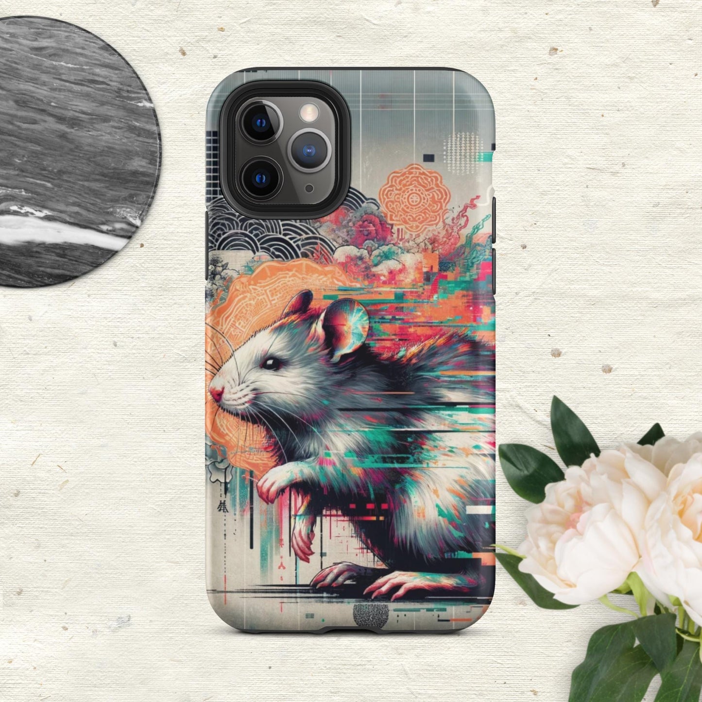 The Hologram Hook Up Rat Glitch Tough Case for iPhone®
