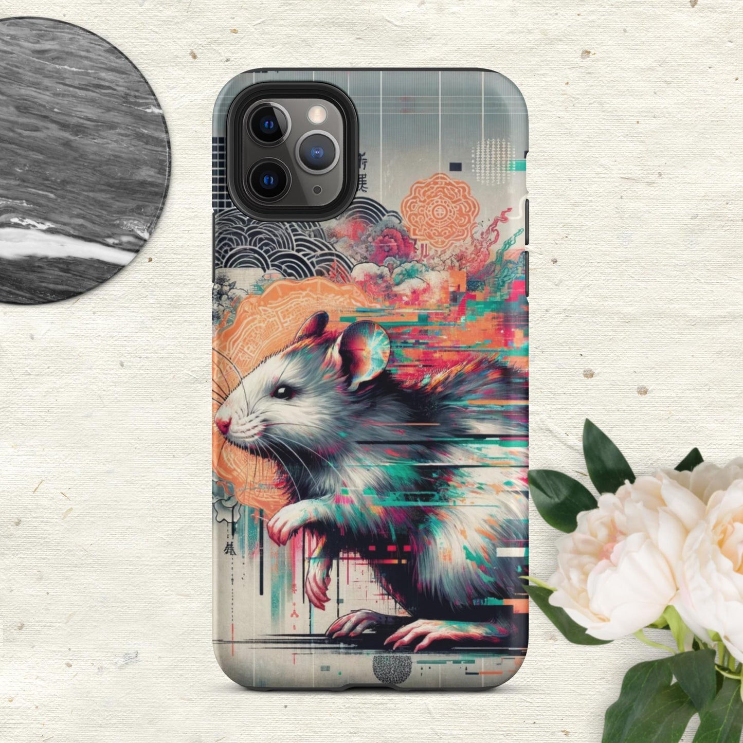 The Hologram Hook Up Rat Glitch Tough Case for iPhone®