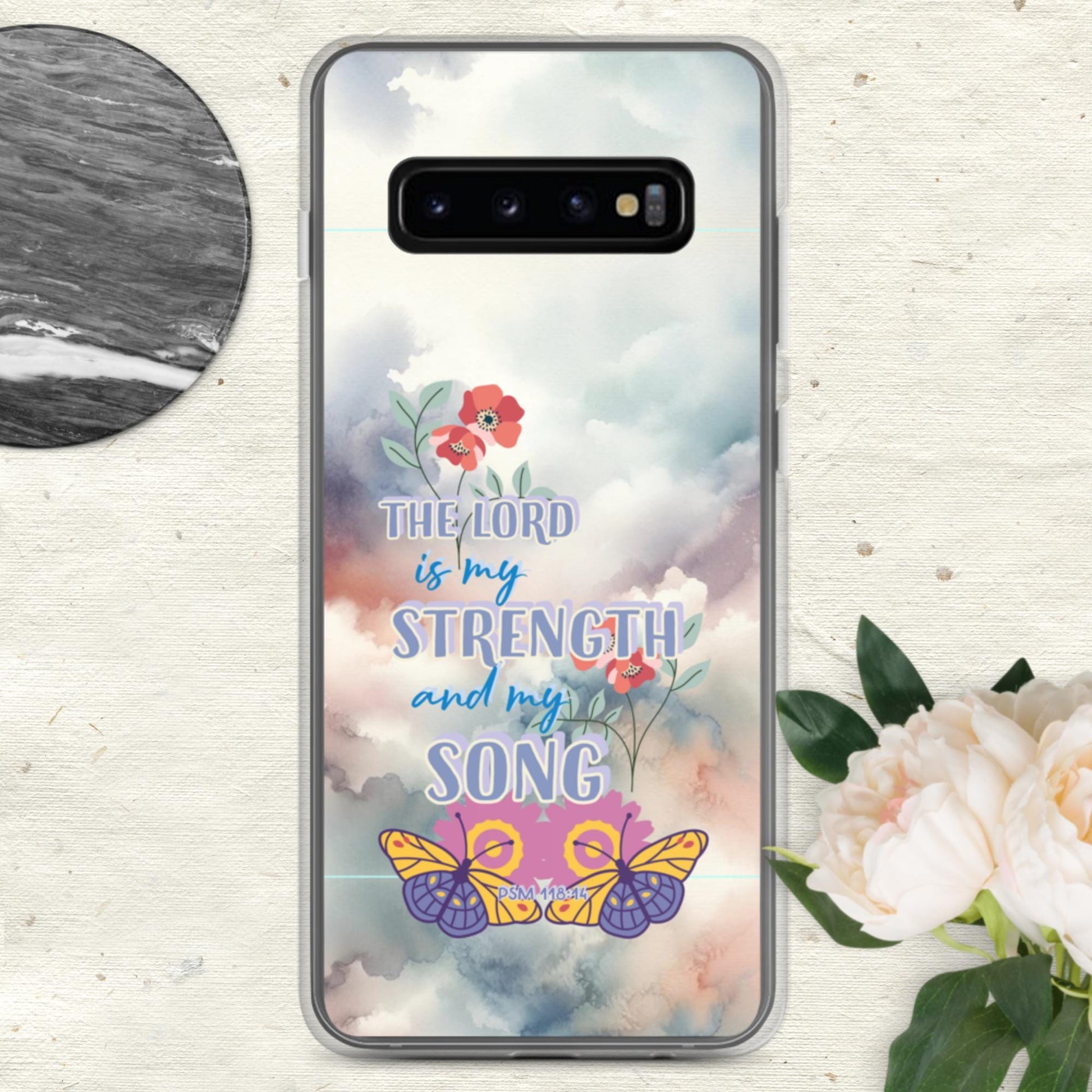 Trendyguard Samsung Galaxy S10+ The Lord Is My Strength And My Song Clear Case for Samsung®