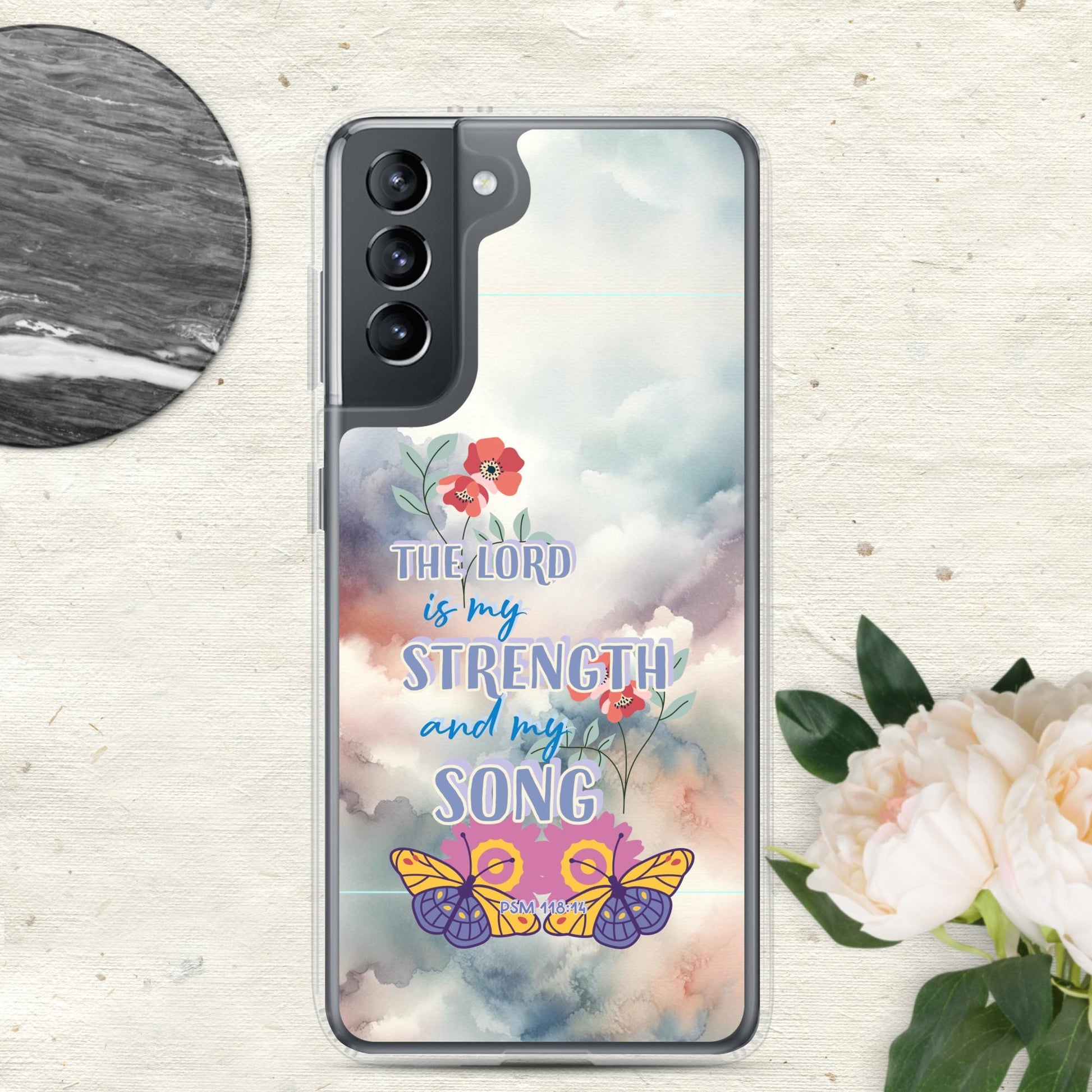 Trendyguard Samsung Galaxy S21 The Lord Is My Strength And My Song Clear Case for Samsung®