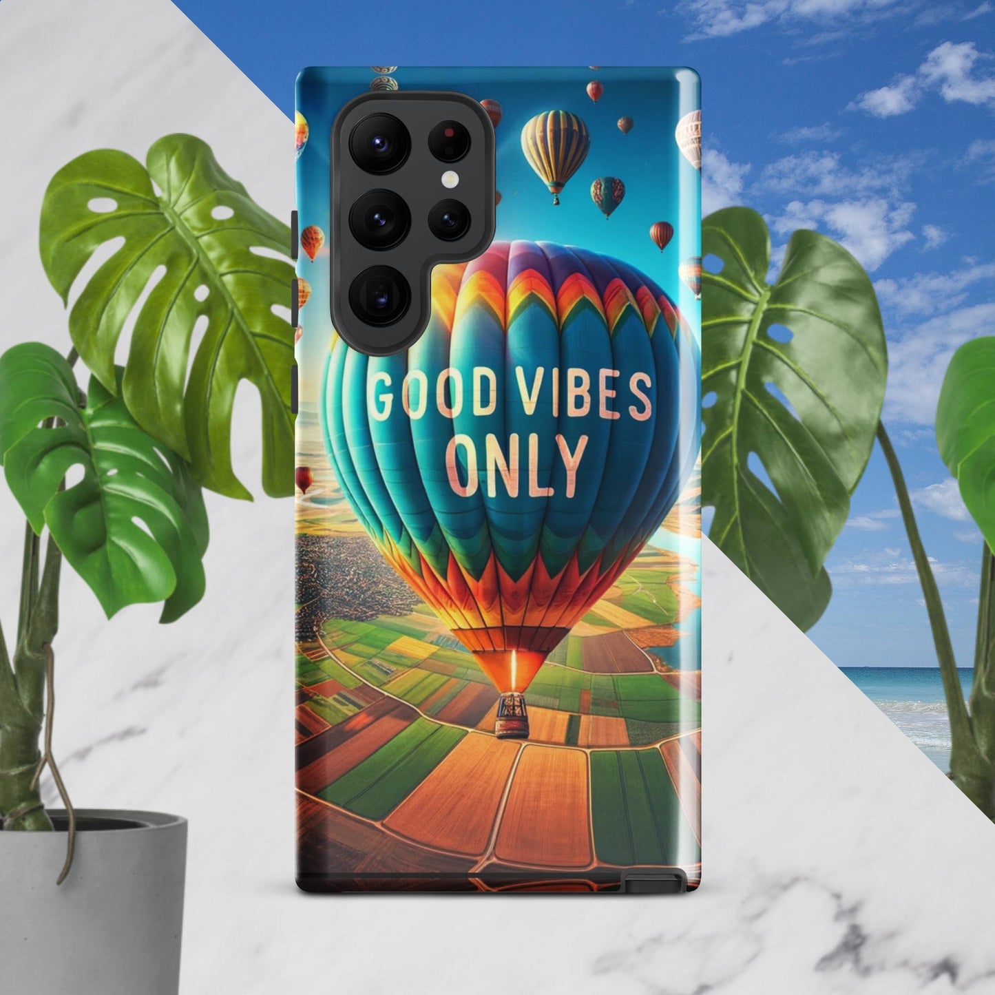 Trendyguard Samsung Galaxy S22 Ultra Good Vibes Only Tough Case for Samsung®