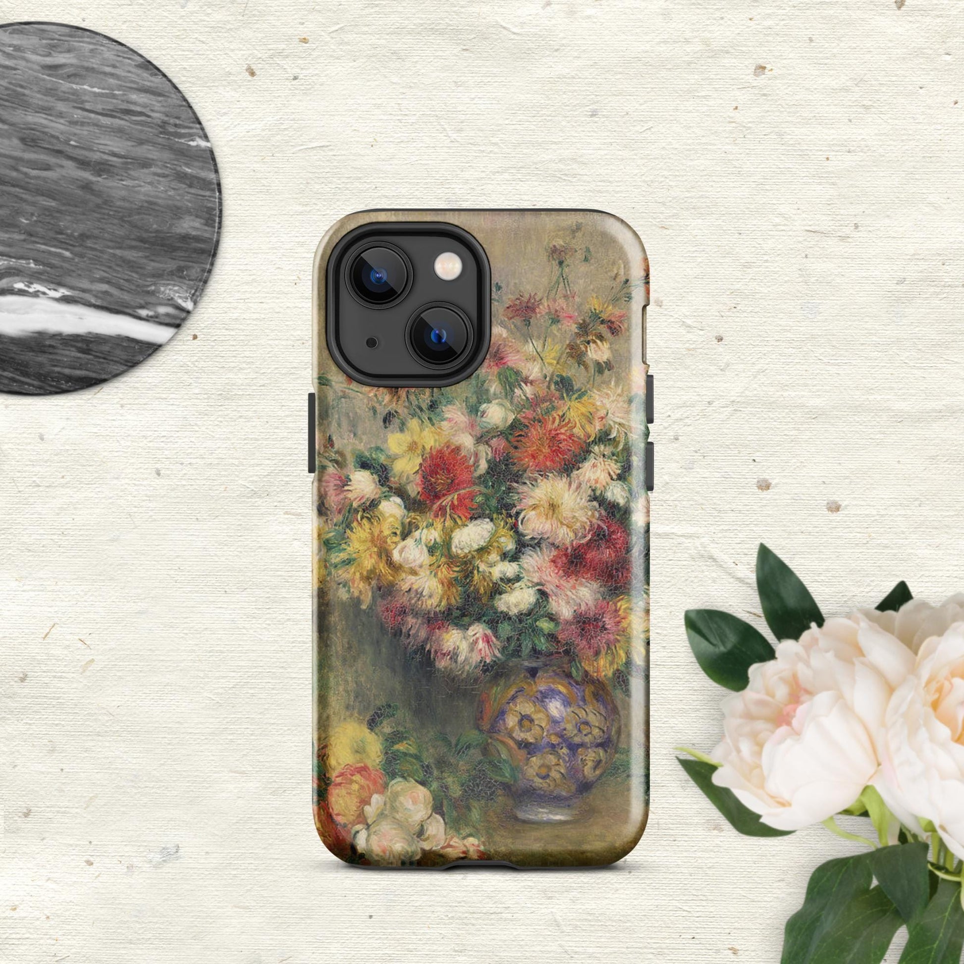 The Hologram Hook Up Glossy / iPhone 13 mini Dahlias Renoir Tough Case for iPhone®